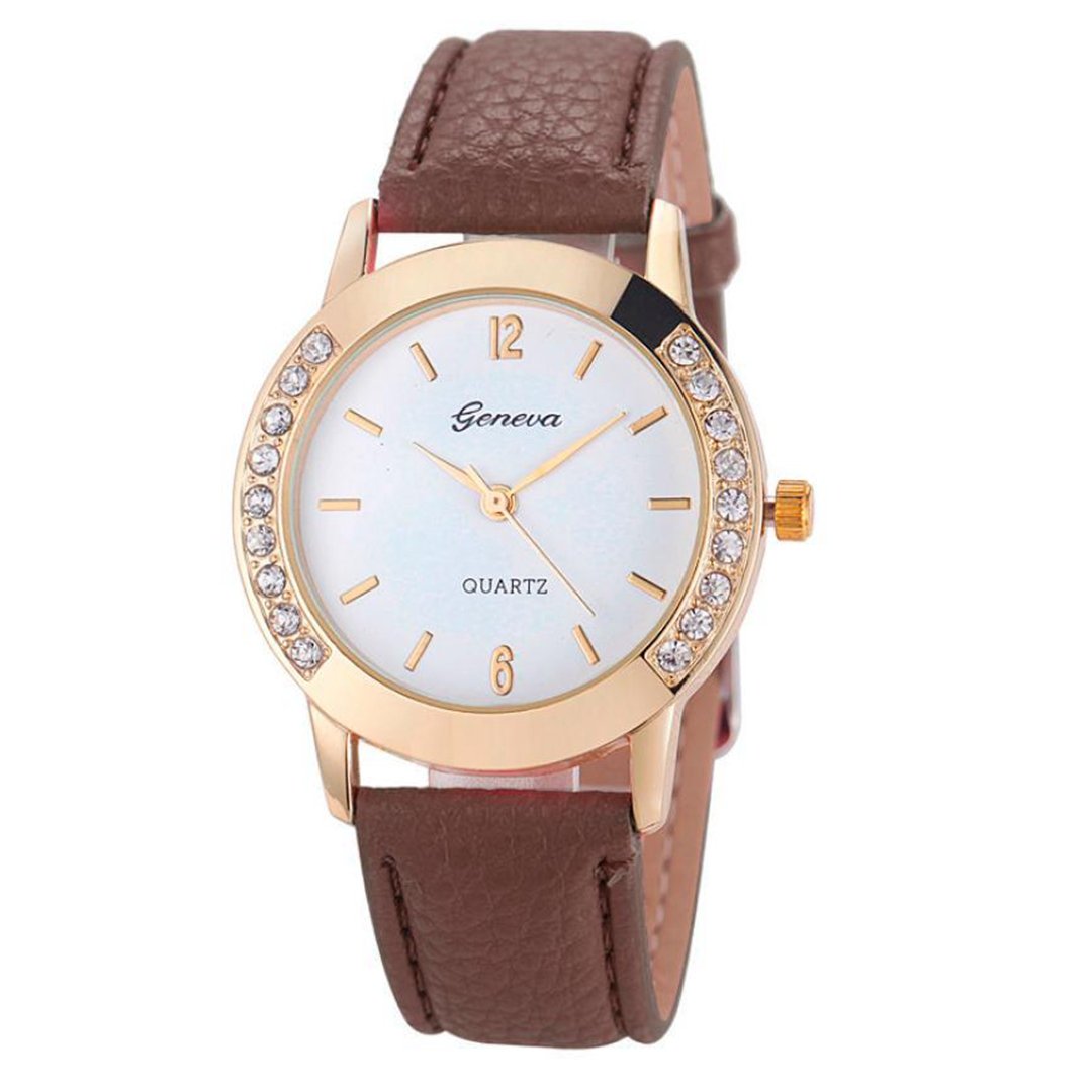 10 Pack Wholesale Women Watches Leather Rhinestone Inlaid - yunanwa Official Imagery - 3