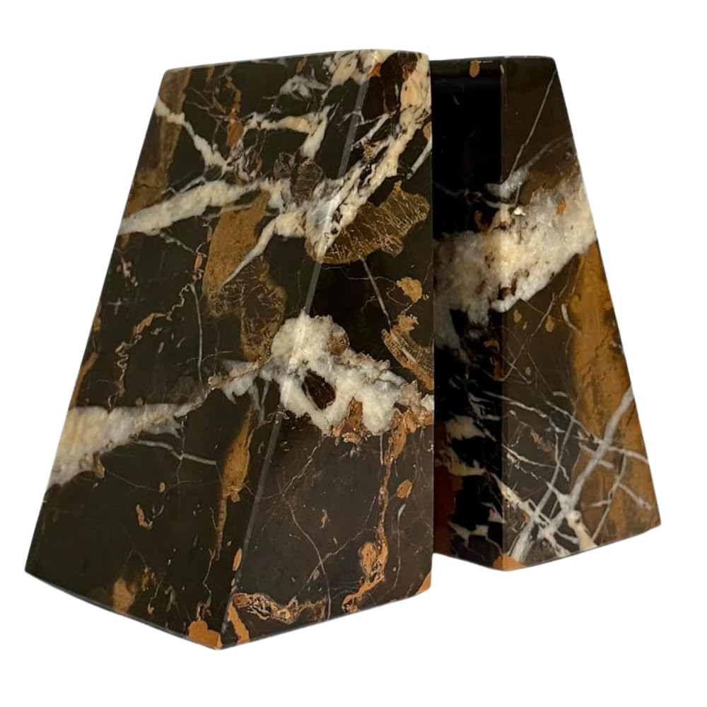 Ottimo Polished Heavy Stone Marble 6 Book Ends for Bookshelf - Ottimo Official Imagery - 7
