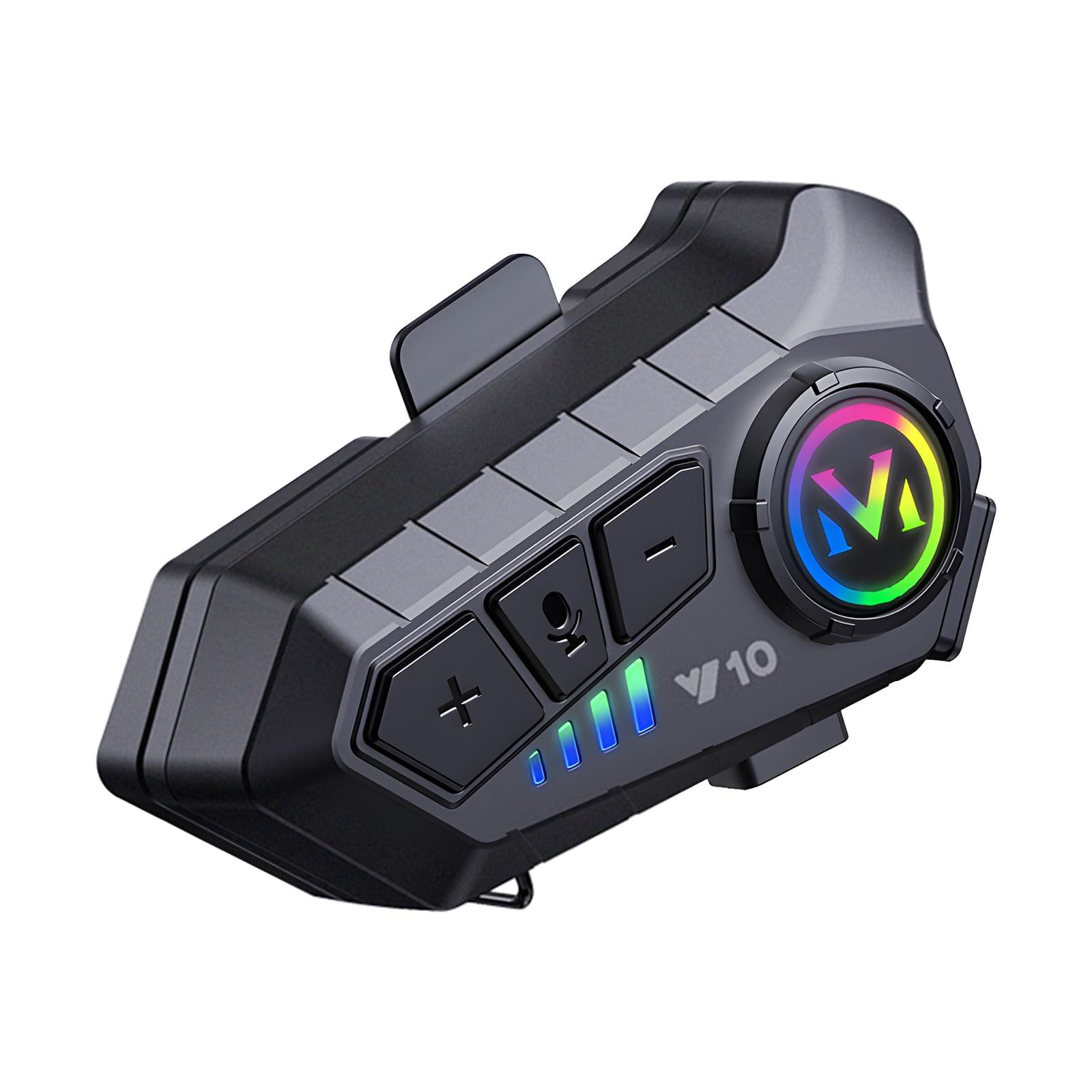 BTQILEYOO Y10 Motorcycle Helmet Bluetooth Headset, Bluetooth 5.3 by BTQILEYOO - Angle View 1