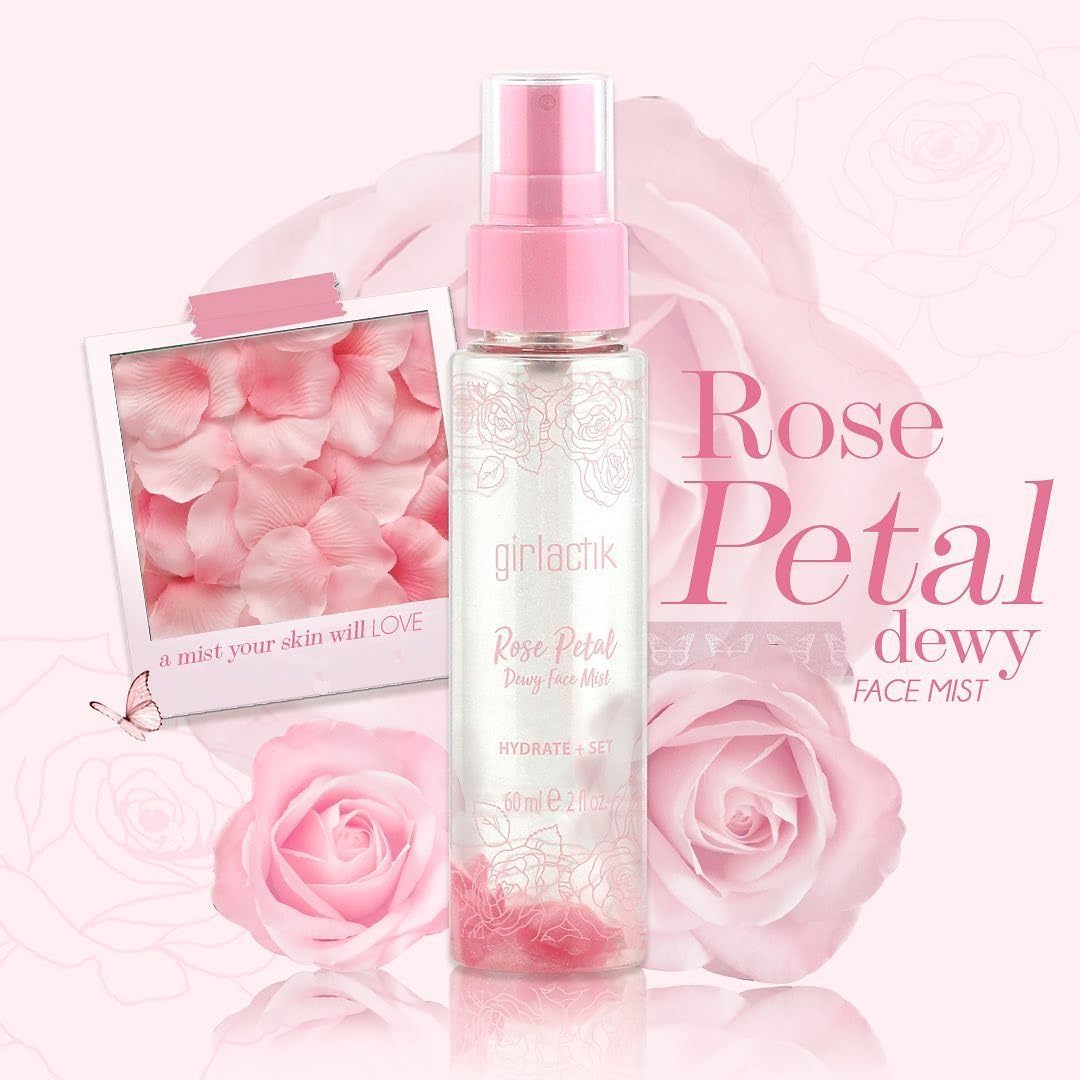 Girlactik Rose Petal Dewy Face Mist Hydrating Facial Spray - Girlactik Official Imagery - 6