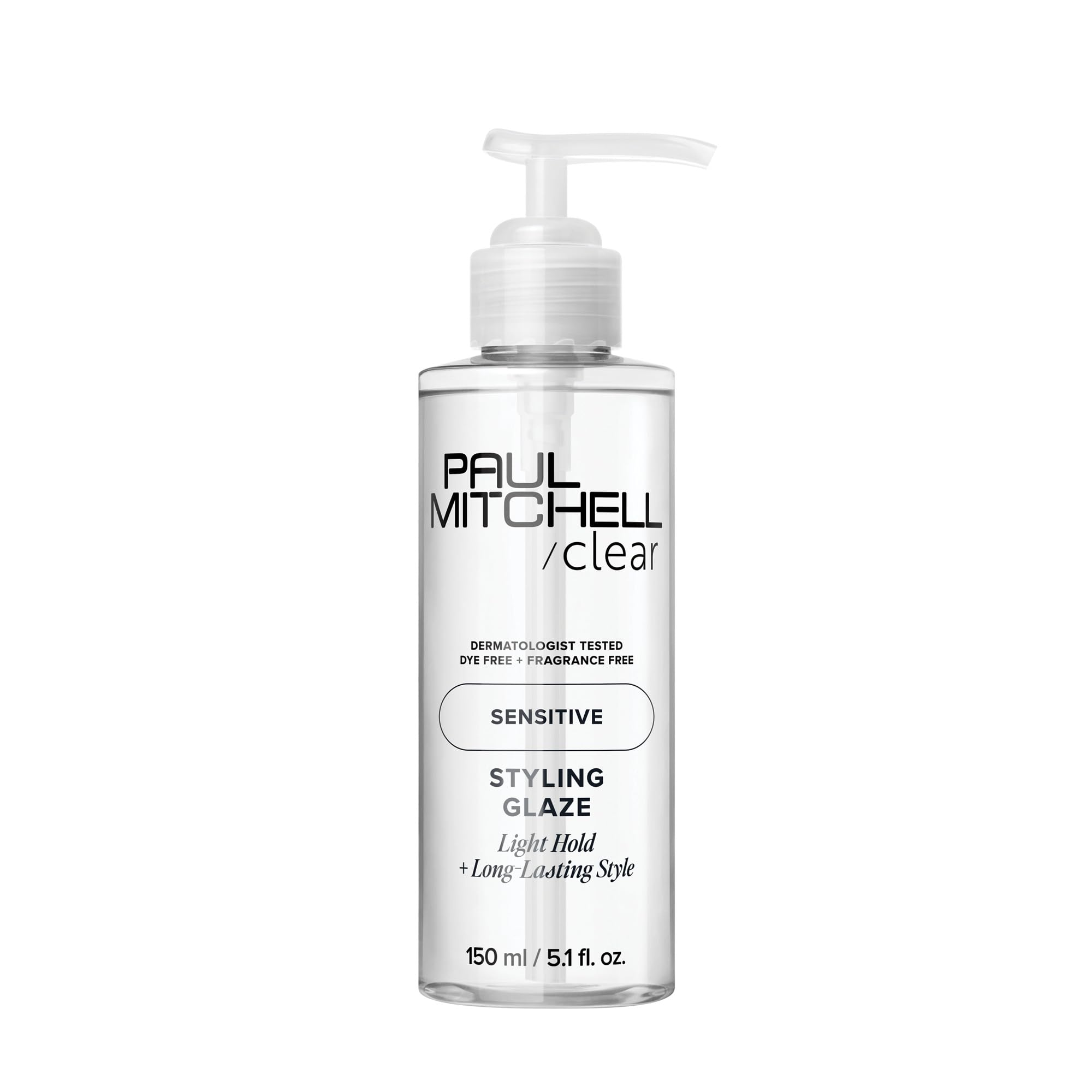 Paul Mitchell Clear Styling Glaze, Fragrance Free, For Sensitive Scalp + Skin, 5.1 fl. oz