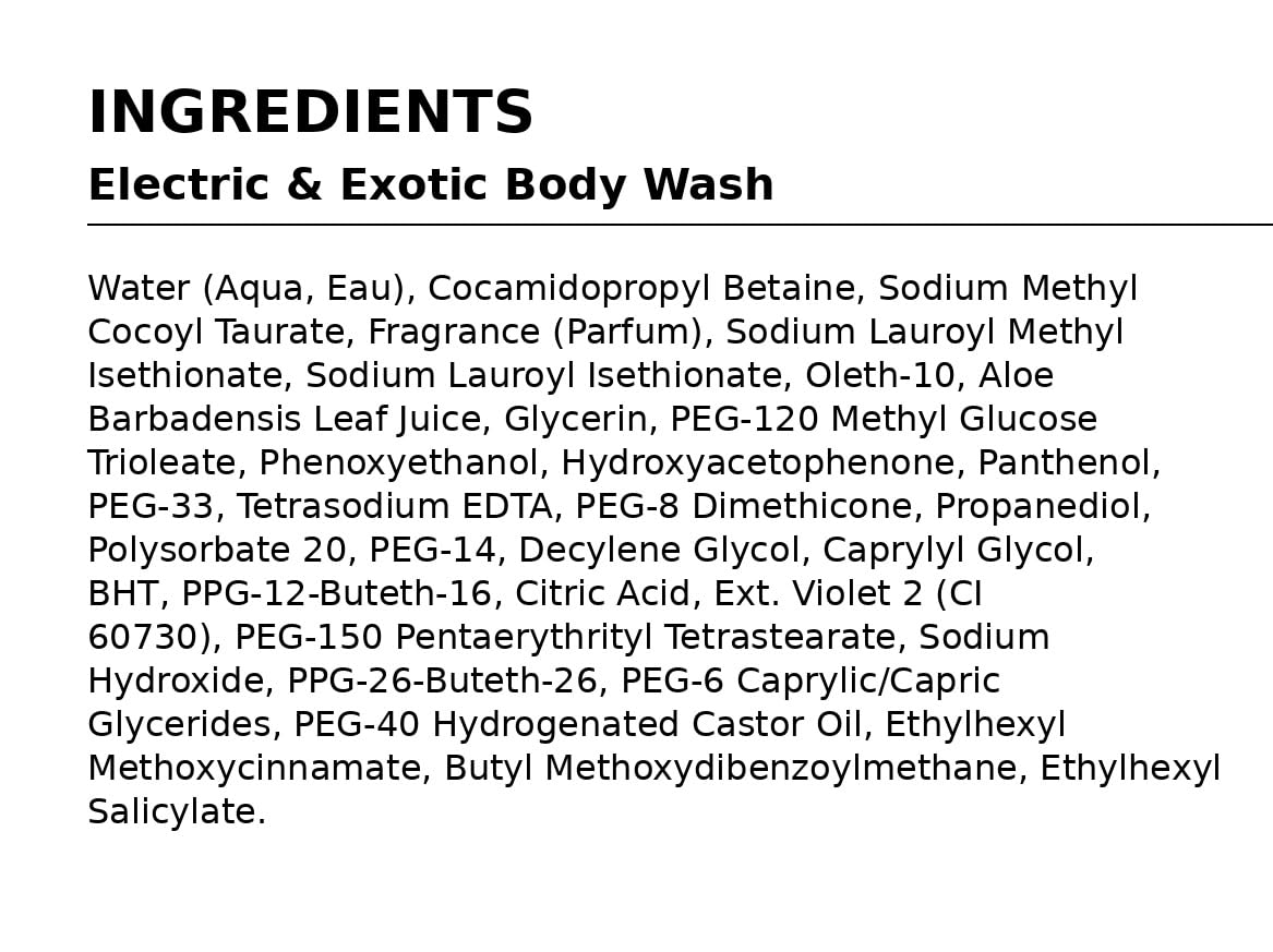 Bath Body Works Electric Exotic Body Wash 10 fl oz - Bath & Body Works Official Imagery - 3
