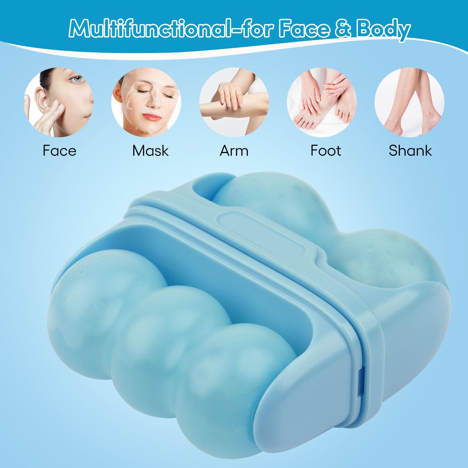 Fronnor Ice Roller face and eye cooling massager with smooth roller ball for refreshing skincare and reducing puffiness.