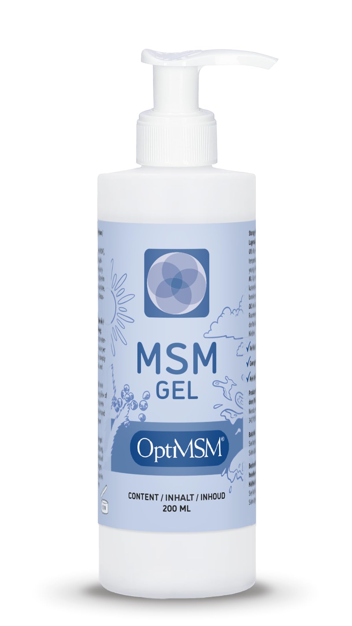 Procapsin MSM Skin and Facial Gel Lotion - 200ml Pure OptiMSM Gel - OptiMSM for Skin and Topical use