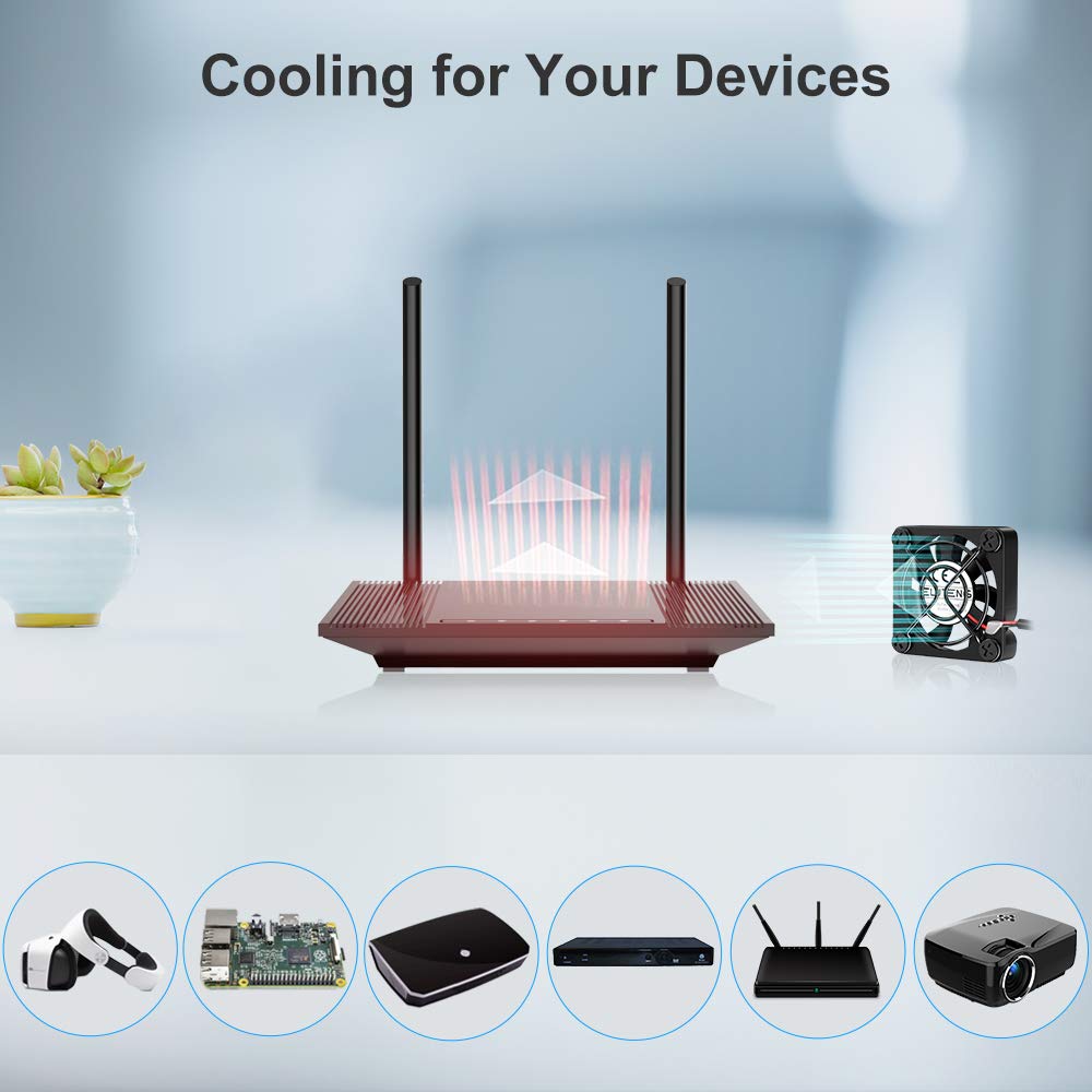 ELUTENG 40mm USB Fan with 3 Speed Control USB Ventilator 5V Max 5 by ELUTENG - Angle View 4