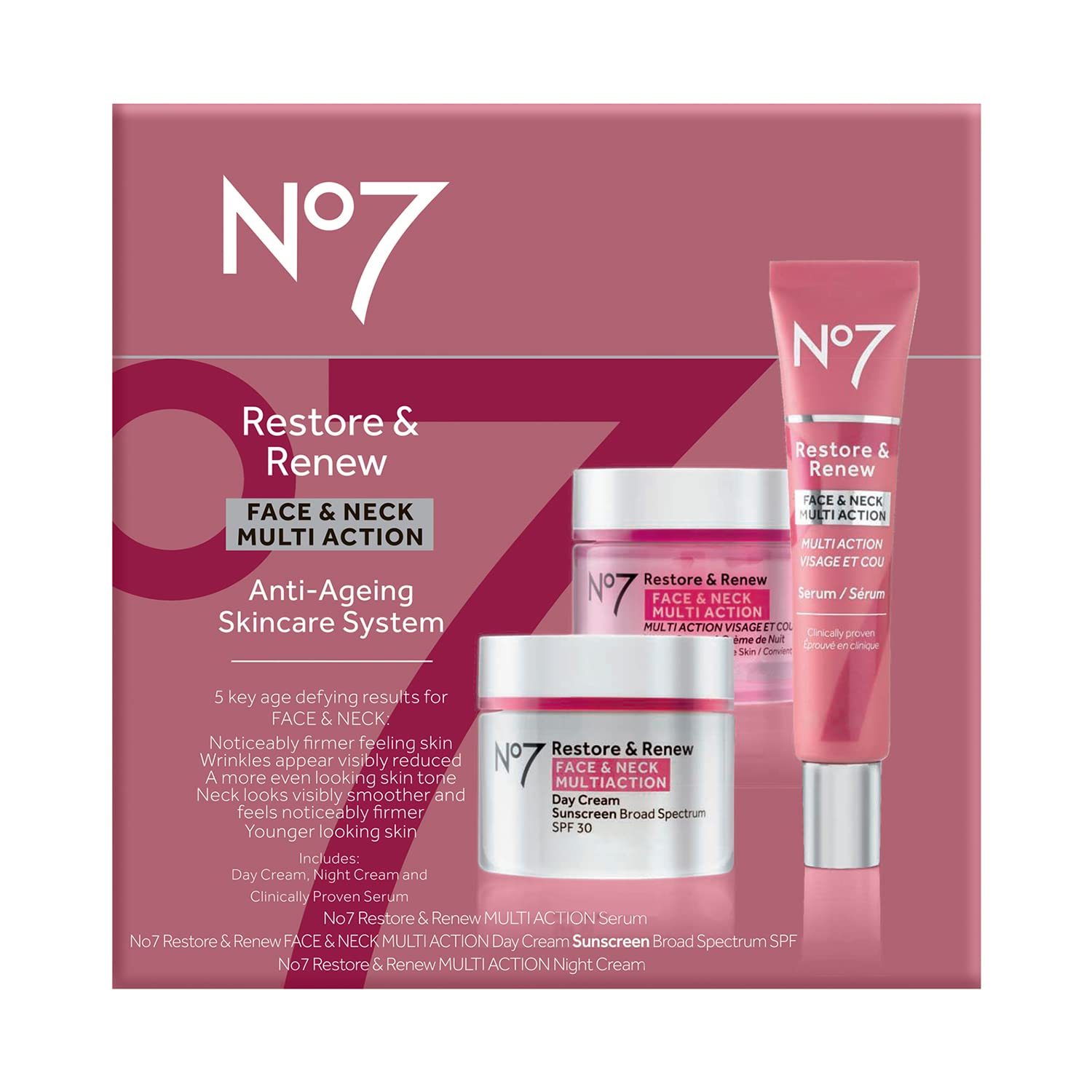No7 Restore &amp; Renew Face &amp; Neck Sculpting Skincare - No7