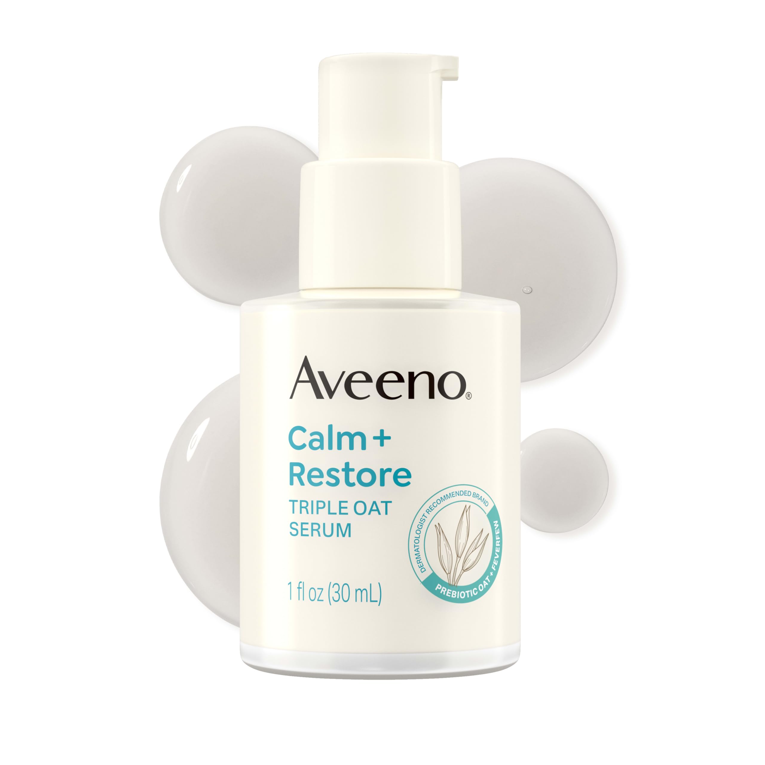 Aveeno Calm + Restore Triple Oat Face Serum, 1 fl. oz - Product Imagery