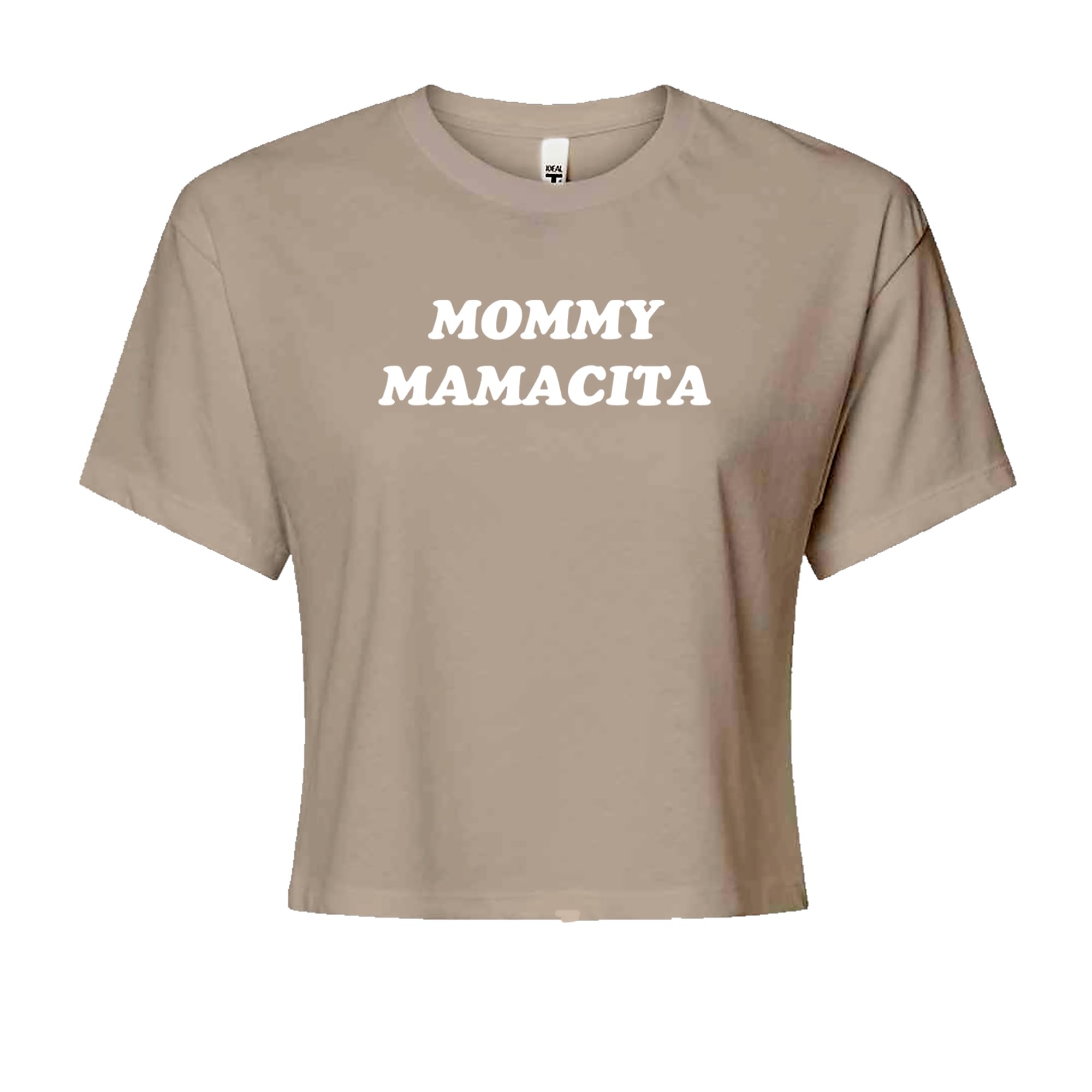 The Pxv Mommy Mamacita Womens Cropped T-Shirt, Soft Cotton Blend, Crop - View 1