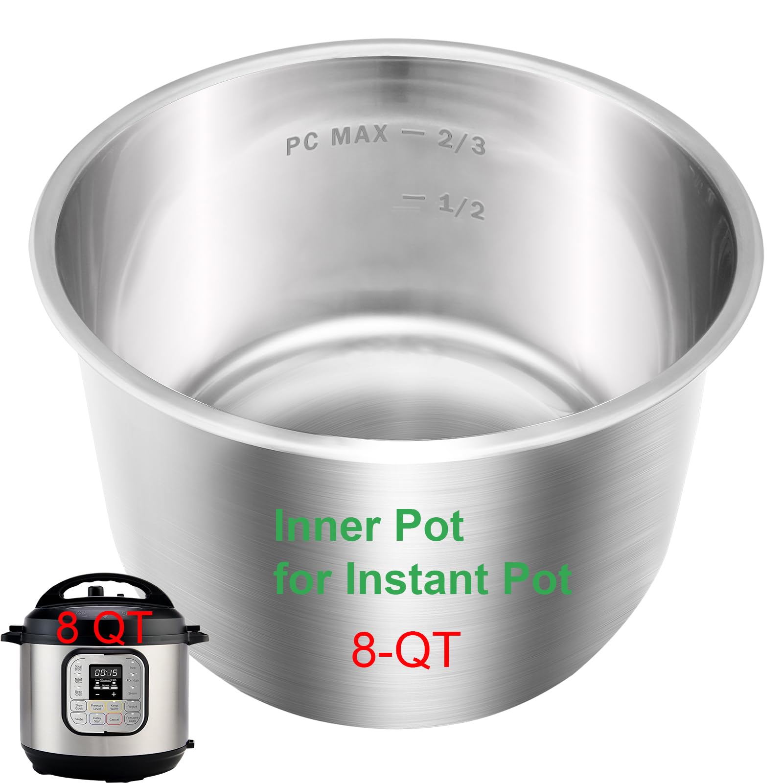 Siireemuu Stainless Steel Inner Pot for Instant Pot 6QT, Upgrade - Siireemuu Official Product View 8