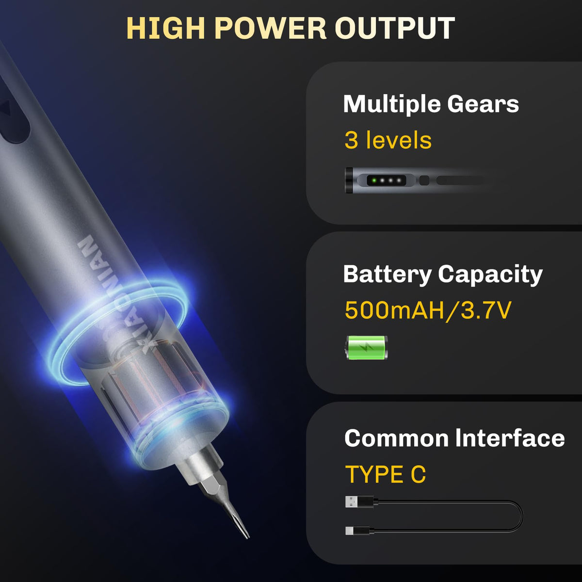 3 7V Precision Electric Screwdriver Set 50 IN 1 Small Power - XIAONIAN Official Imagery - 6