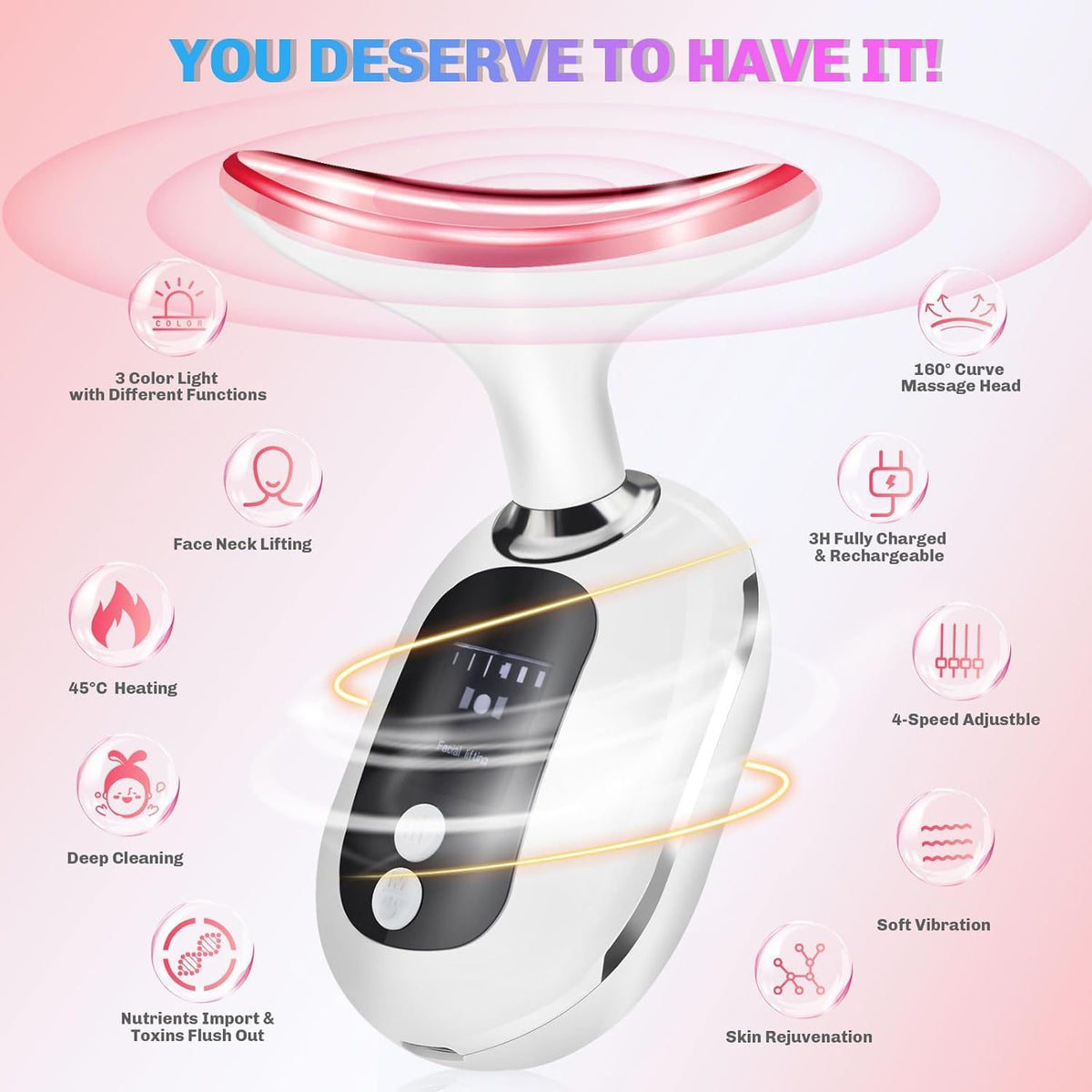 Portable Face Massager with 3 Light Modes Red for Lifting - ZMARJ ARTLOGO Official Imagery - 6