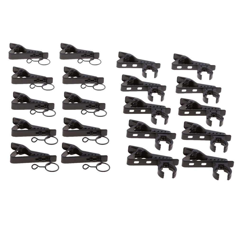 Luzhengyang 20 Pack Mini Metal Microphone Clip Holders 10mm+12mm - Lap - View 4