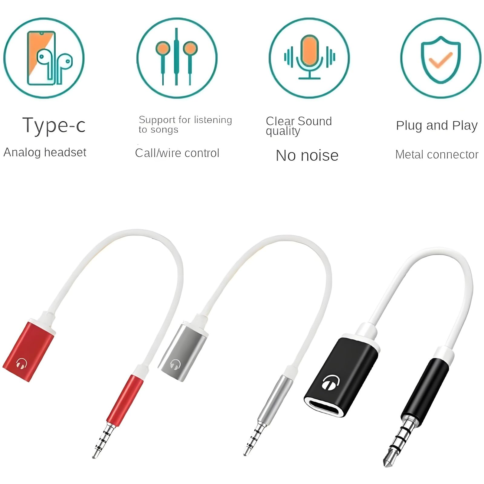 Zenarao 3.5mm Male to USB C Female Audio Adapter, Only Analog Aud by Zenarao - Angle View 7