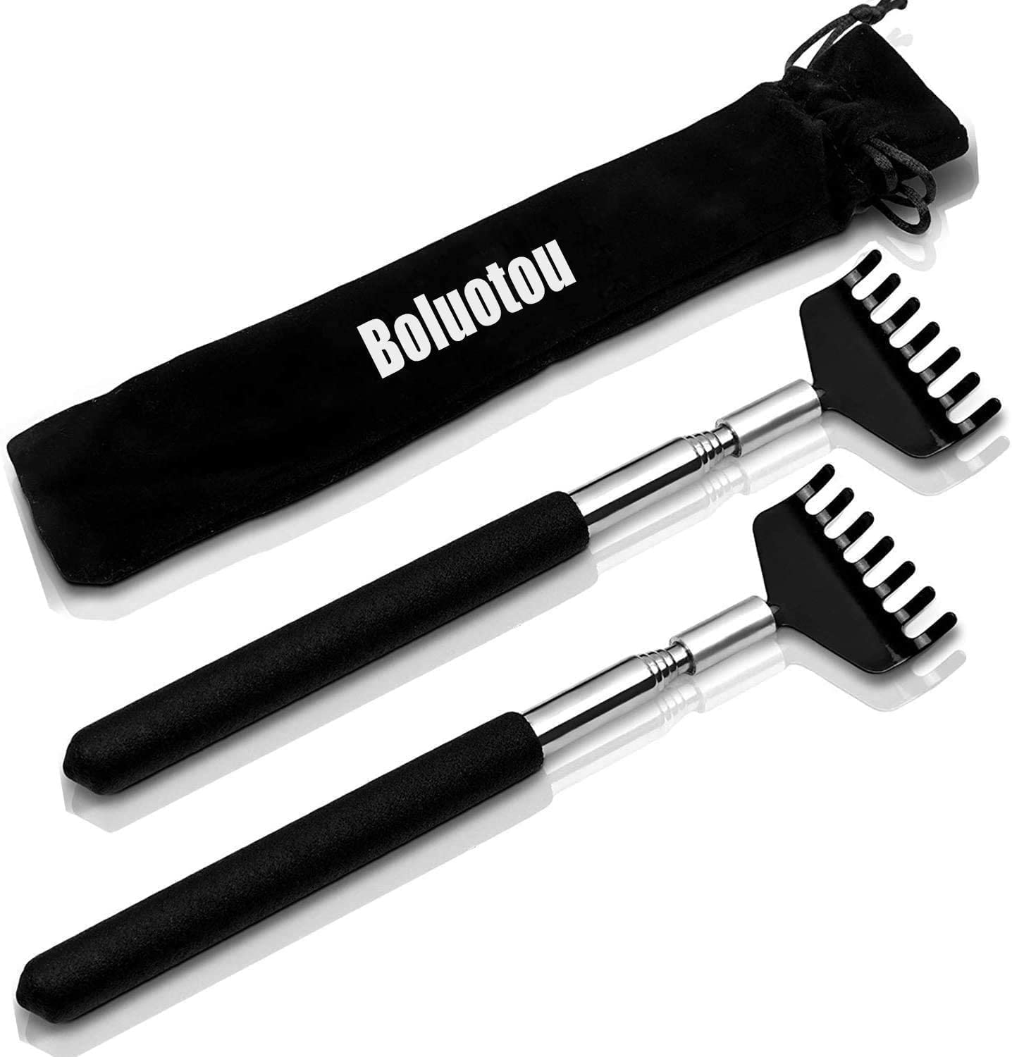 Kuvvfe 2 Pack Extendable Back Scratcher, Stainless Steel Telescoping S - View 2