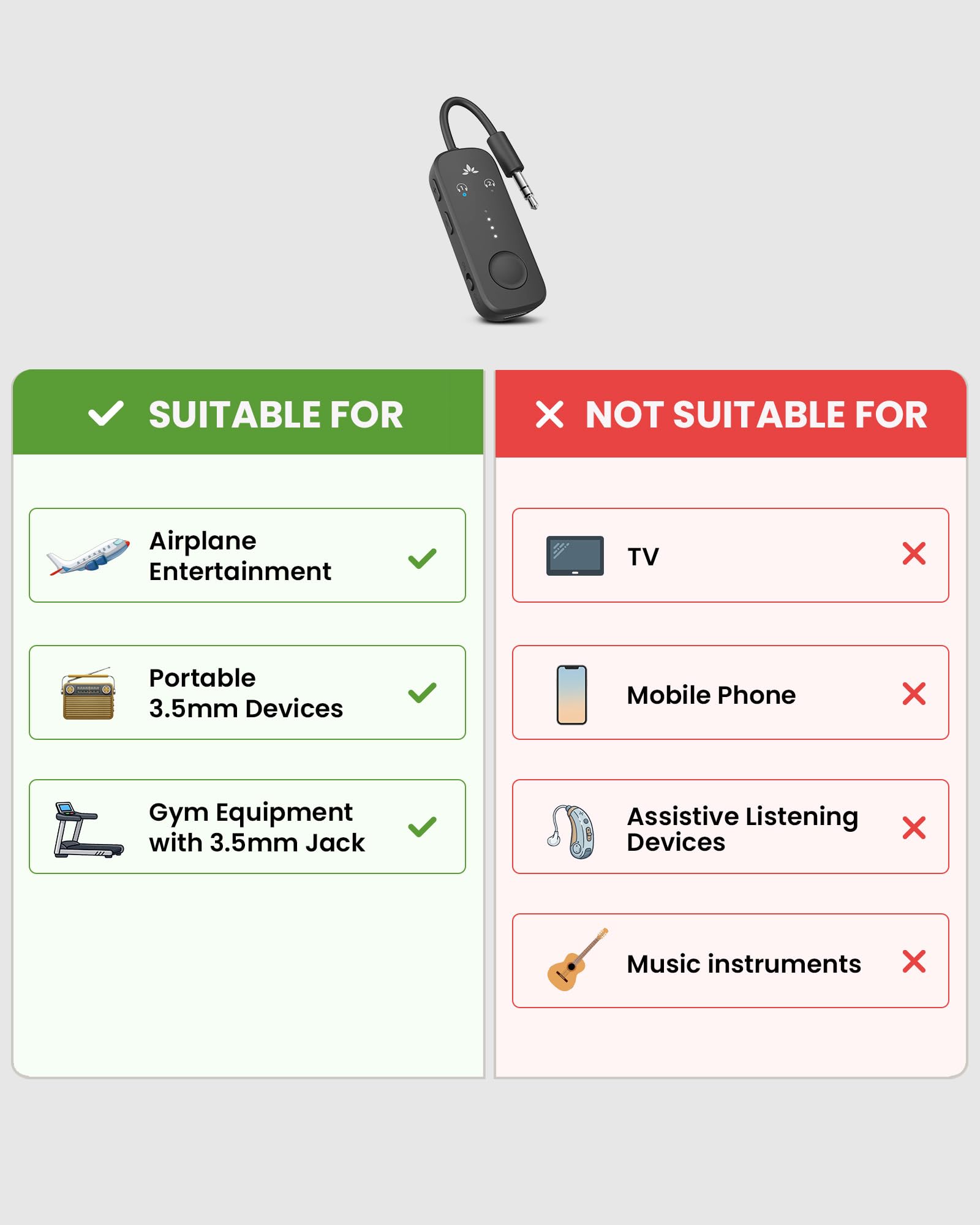 Avantree Relay - Airplane Bluetooth Adapter for 2 AirPods or Headphone - View 6