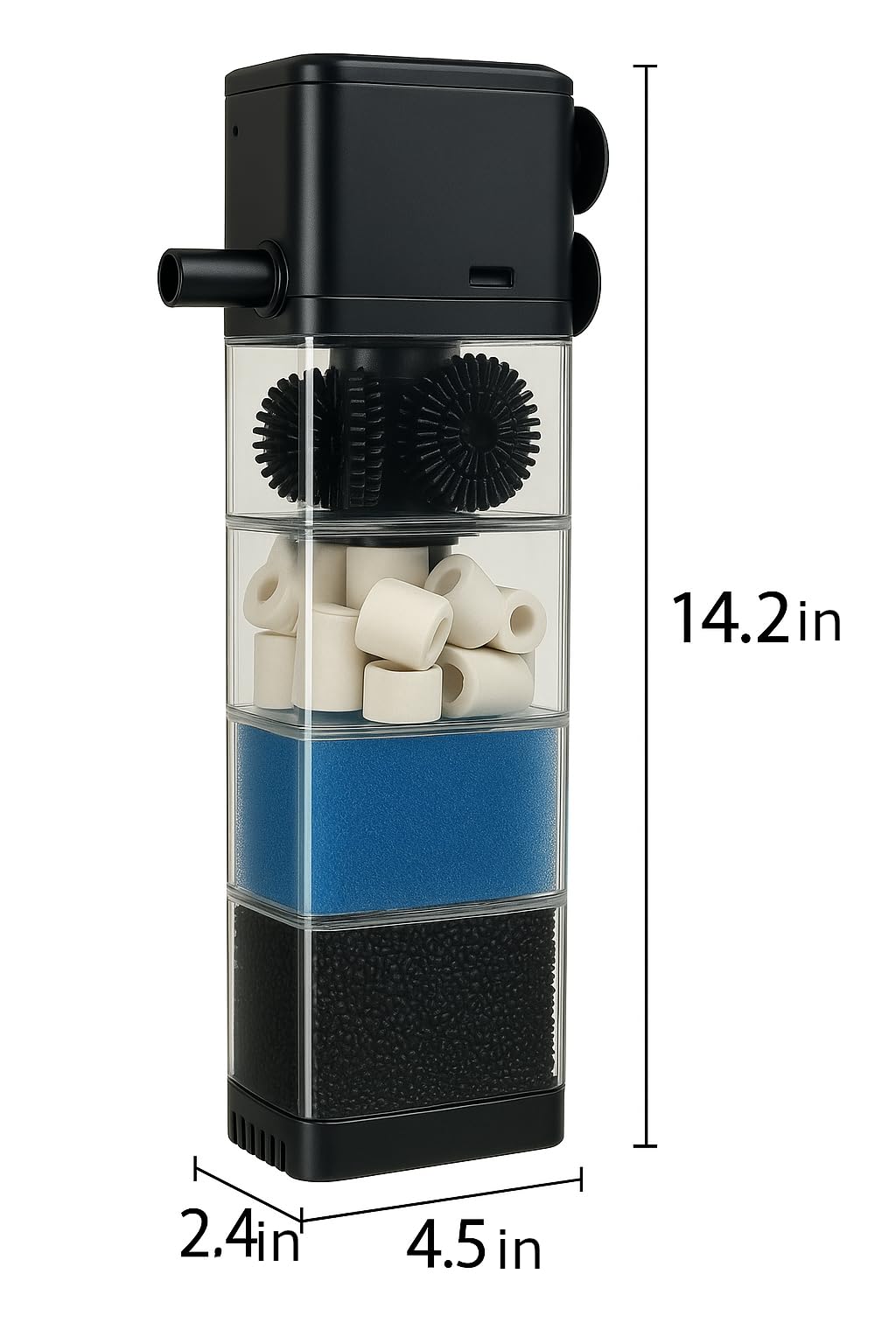 High Performance Internal Aquarium Filter 400GPH for 10 200 - Premium Selection Official Imagery - 3