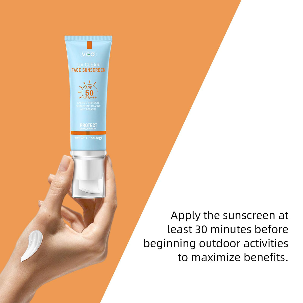 VGO Clear Face Sunscreen SPF 50 Hydrating Sun Essence Leaves - VGO Official Imagery - 5