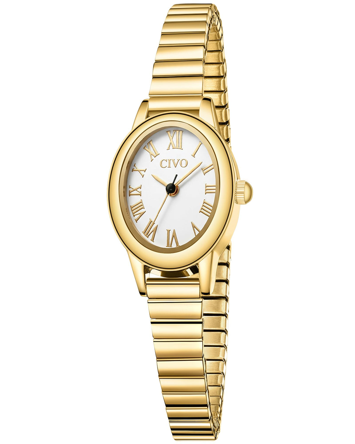 CIVO Small Gold Watches for Women Vintage Roman Stretch - CIVO Official Imagery - 1