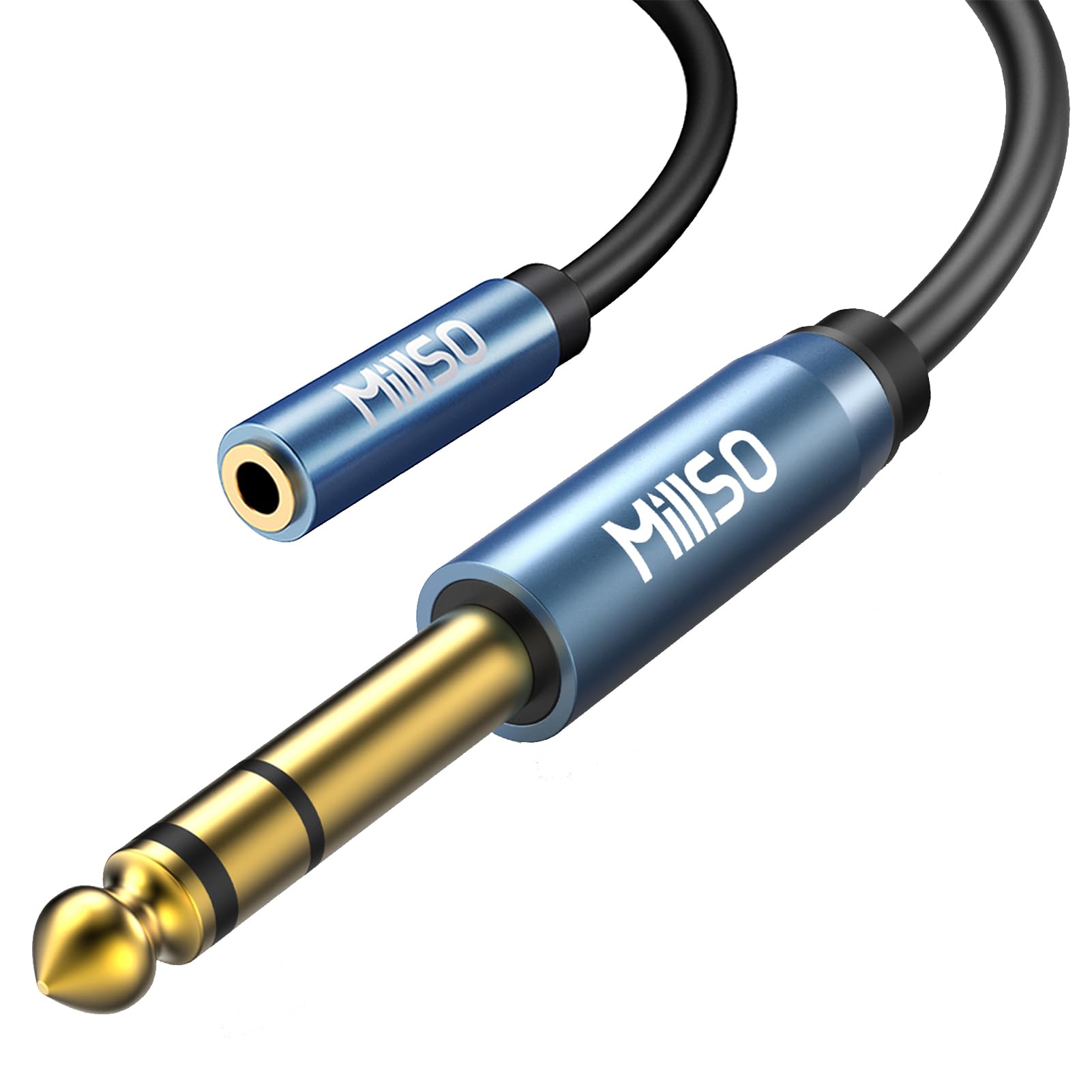 MillSO 1/4 to 3.5mm Headphone Adapter 6.6 FT TRS 1/4 Male to 1/8 by MillSO - Angle View 1