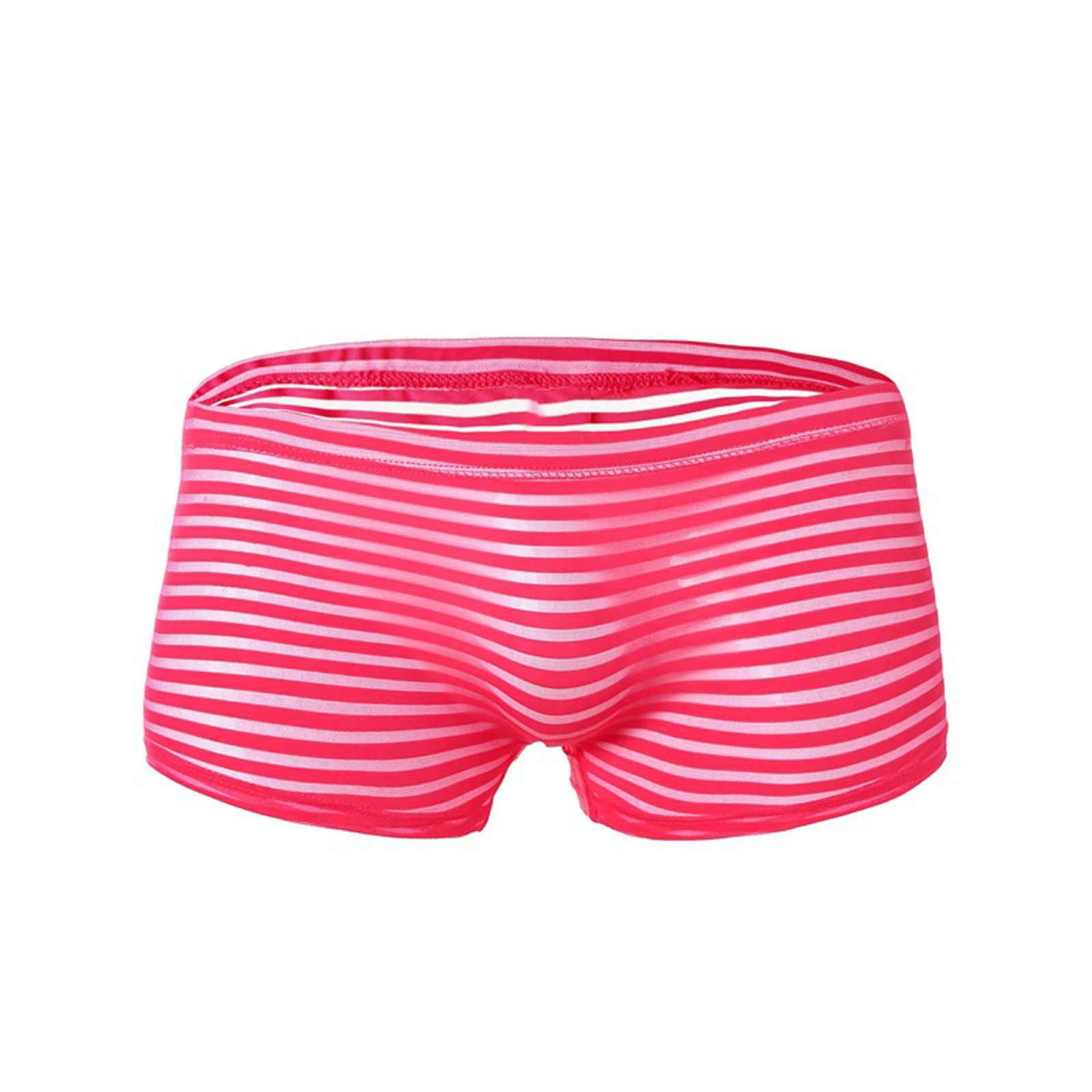 Mesh Underwear for Men Striped Breathable Quick Dry Boxer Briefs Mens - View 1