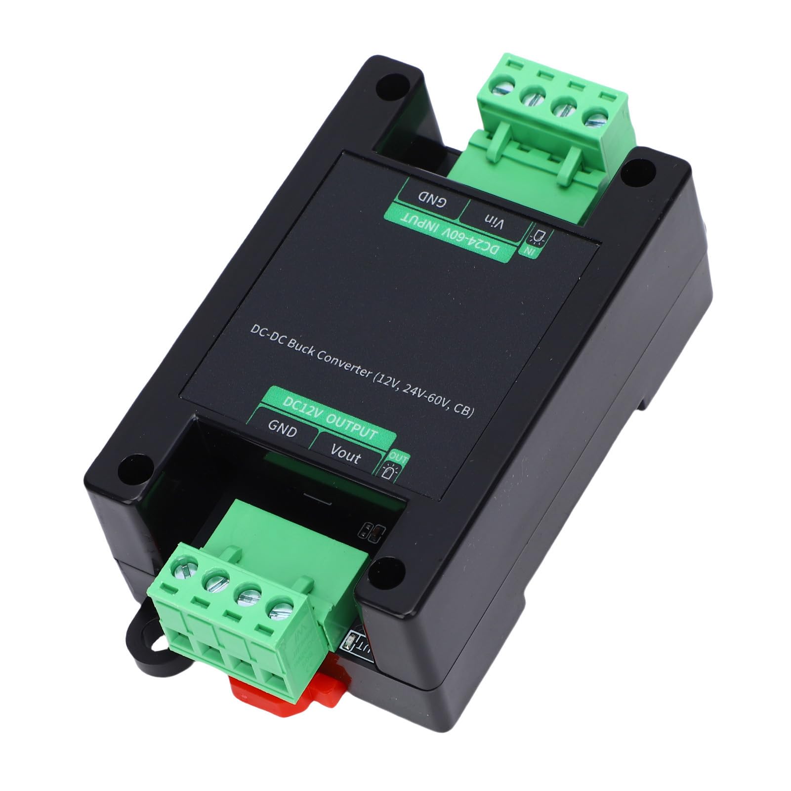 OPPWONG DC to DC Power Converter, 24 60V to 12V Step Down Voltage Converter, 5.08mm Terminal Block with Guide Rail Mount, Ideal for Flexible Connections