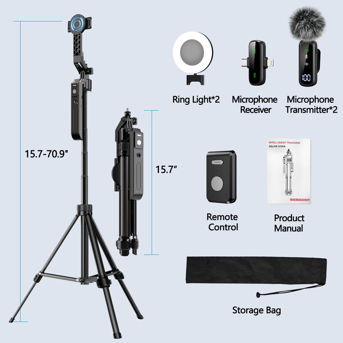 Magnetic Vlogging Kit for iPhone Android 71 Auto Face - yAyusi Official Imagery - 7