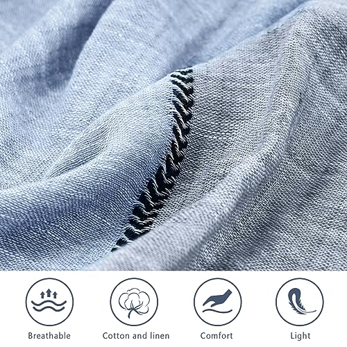 Color Block Summer Scarf for Men Long Neck Wraps Shawl - Product Imagery