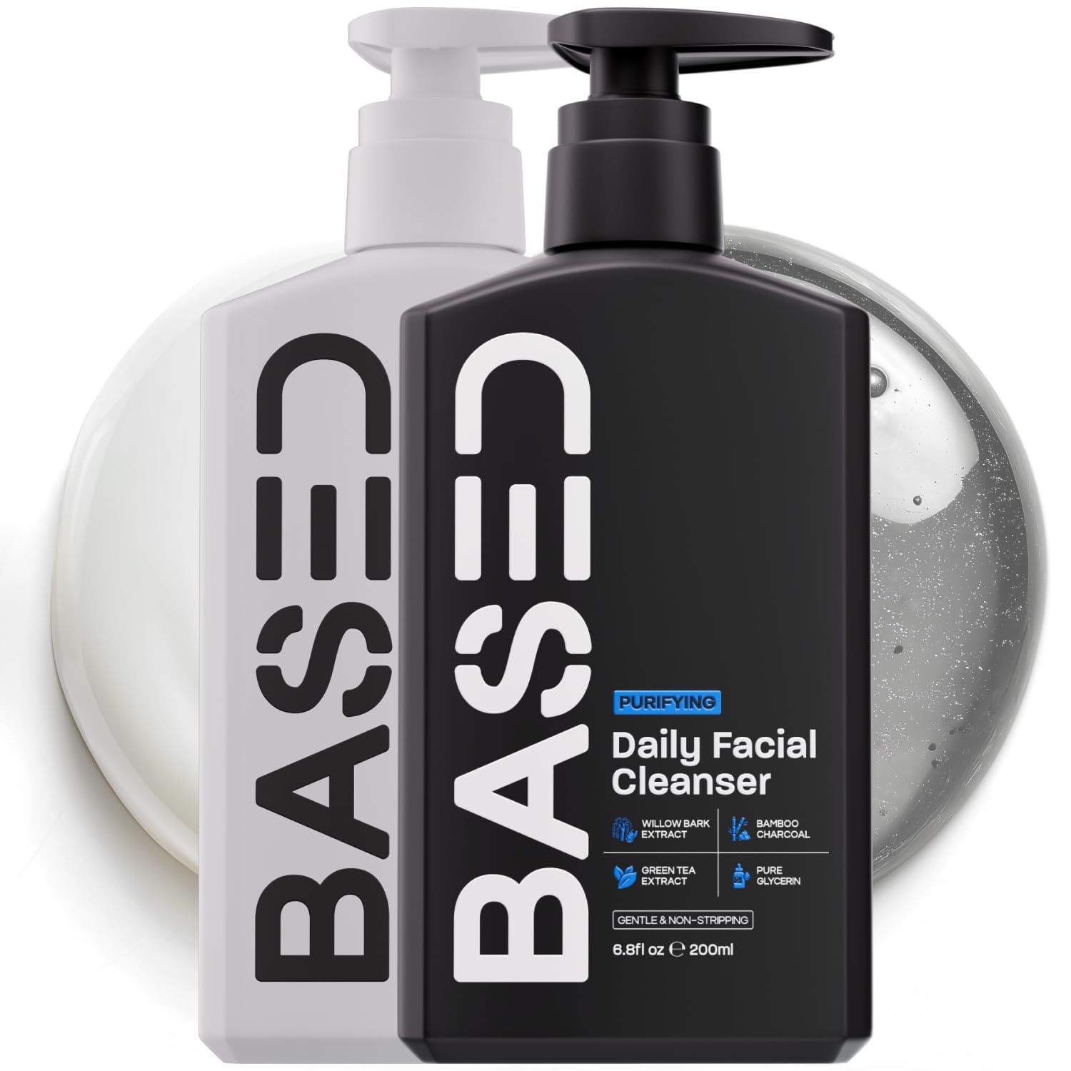 BASED Daily Skincare Duo | Purifying Face Wash + Restoring - Product Imagery