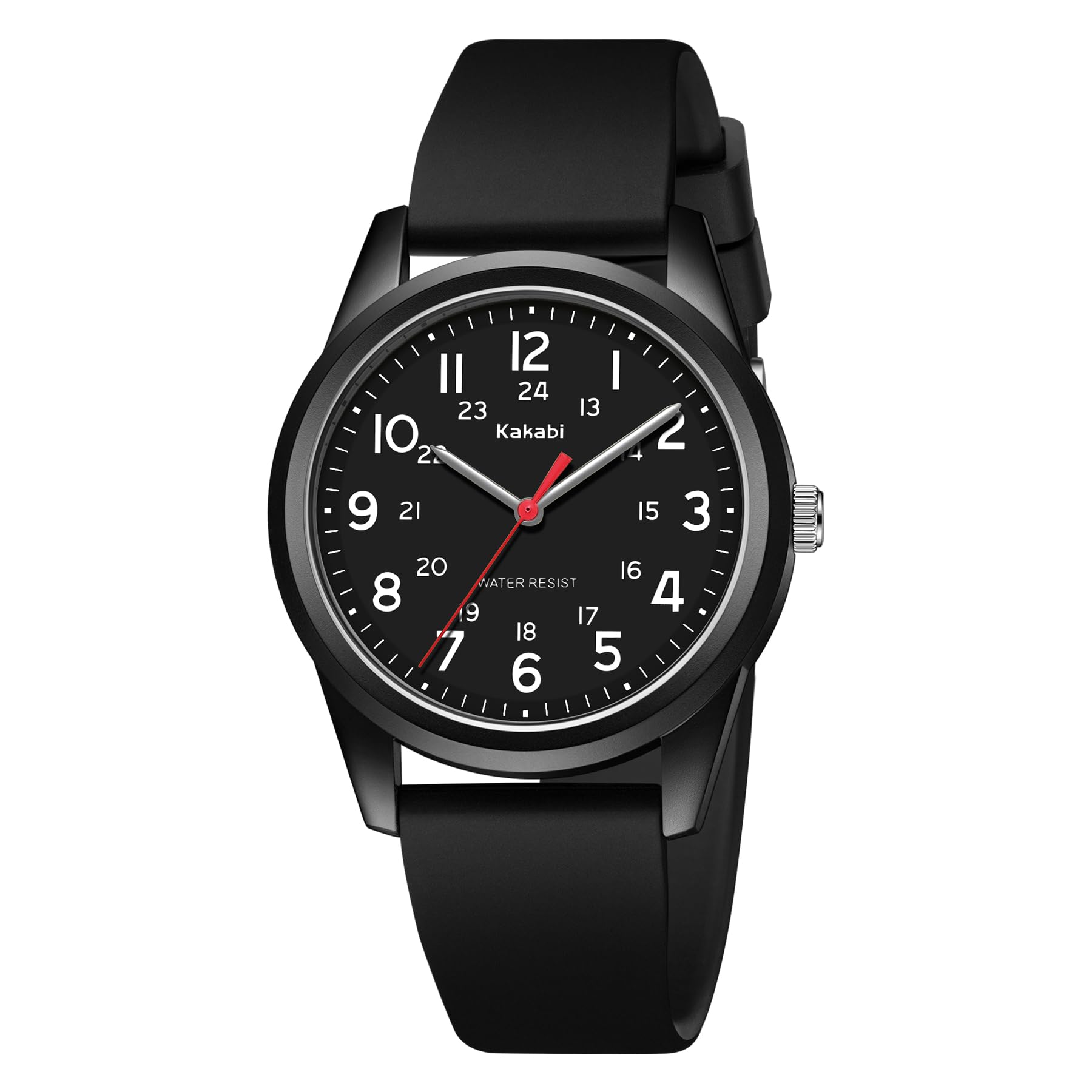 Watches Mens Womens Unisex Quartz Wristwatch Silicone Strap - Product Imagery