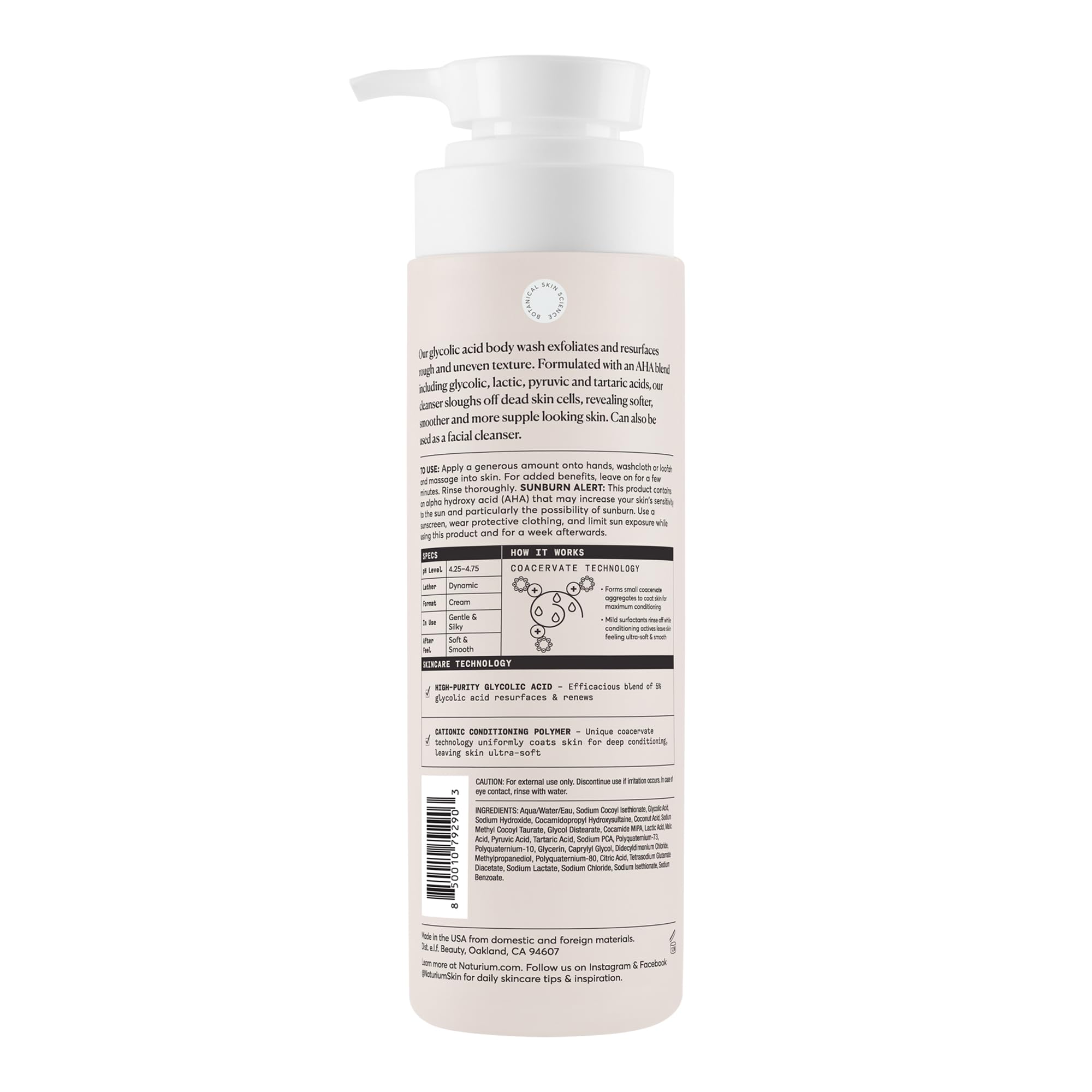 Naturium The Smoother Glycolic Acid Body Wash, 16.9 fl oz - Naturium Official Product View 3