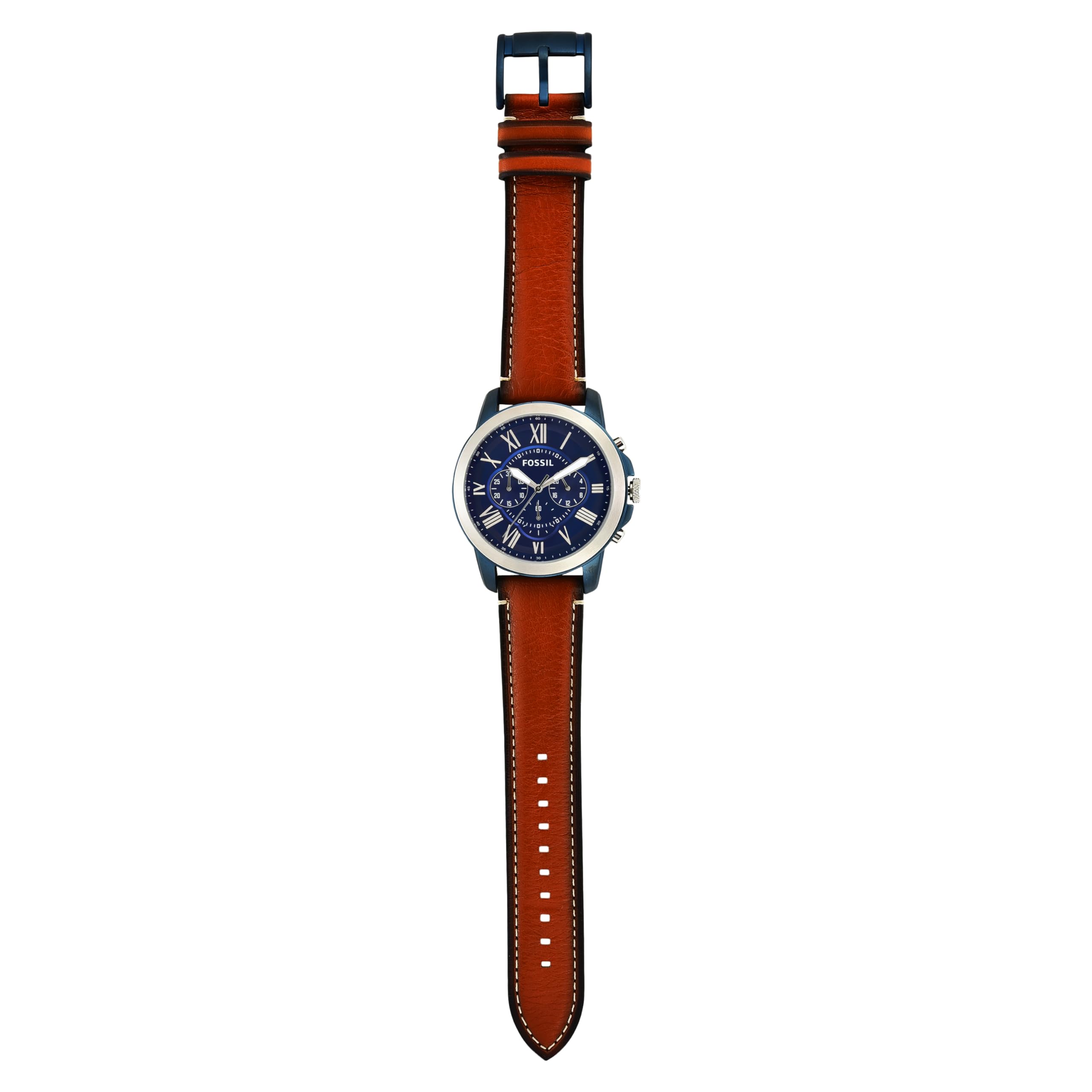 Fossil Grant Men's Chronograph Watch Silver/Blue FS5151