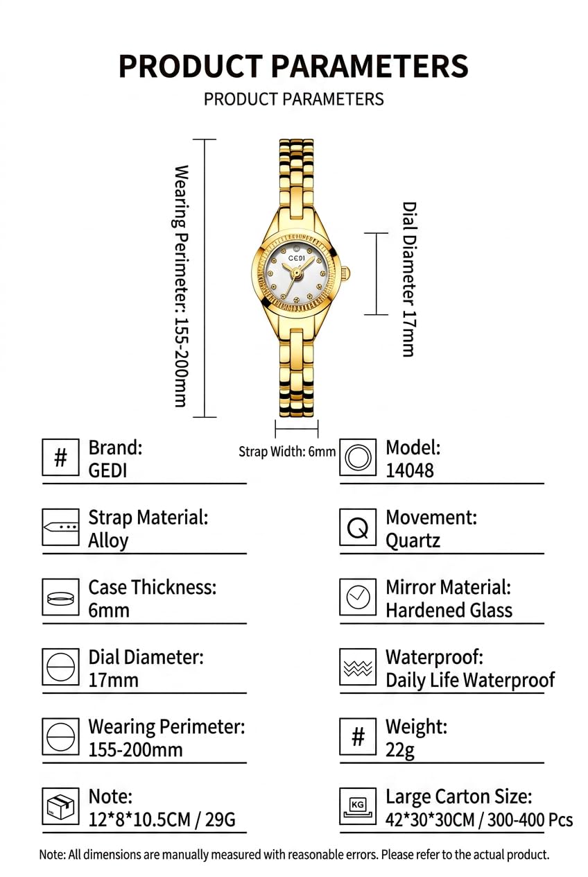 MASTOP Petite Quartz Watch for Women 17mm Dial Stainless - MASTOP Official Imagery - 7