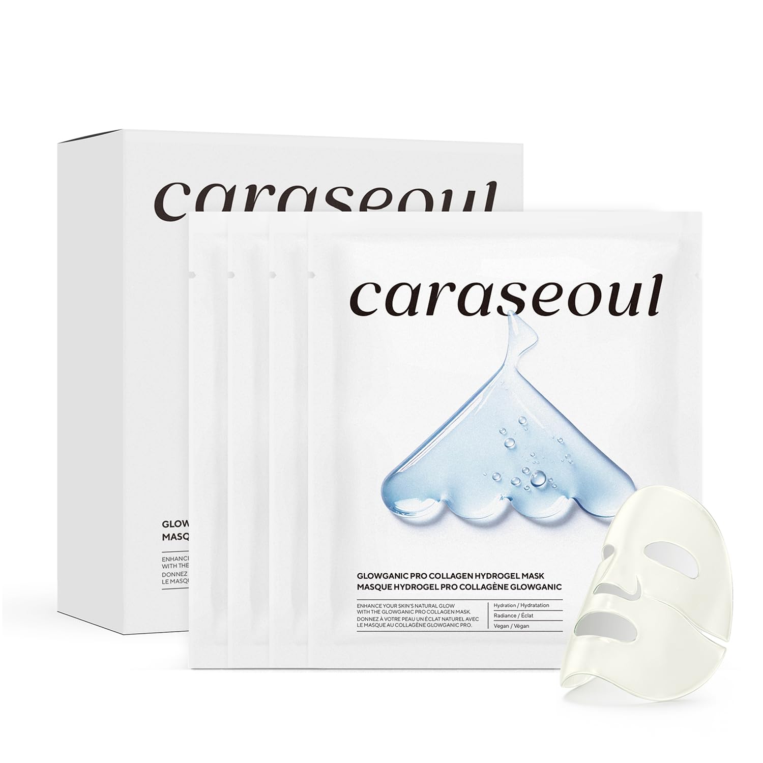 Glowganic Pro Collagen Face Mask (16 Count (Pack of 1)) - caraseoul