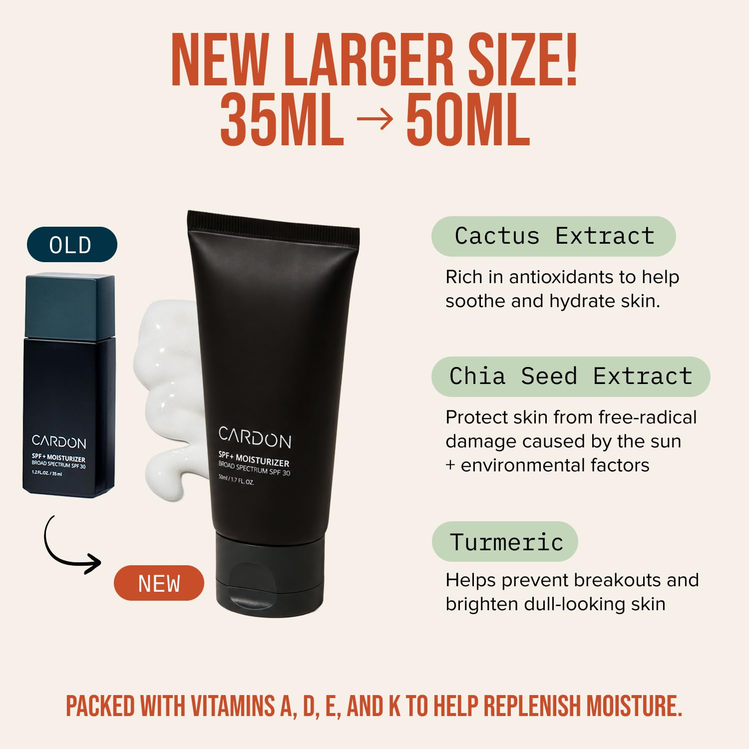 Cardon Men's SPF 30 Korean Sunscreen for Face, Facial Moisturizer With - Cardon Official Product View 4