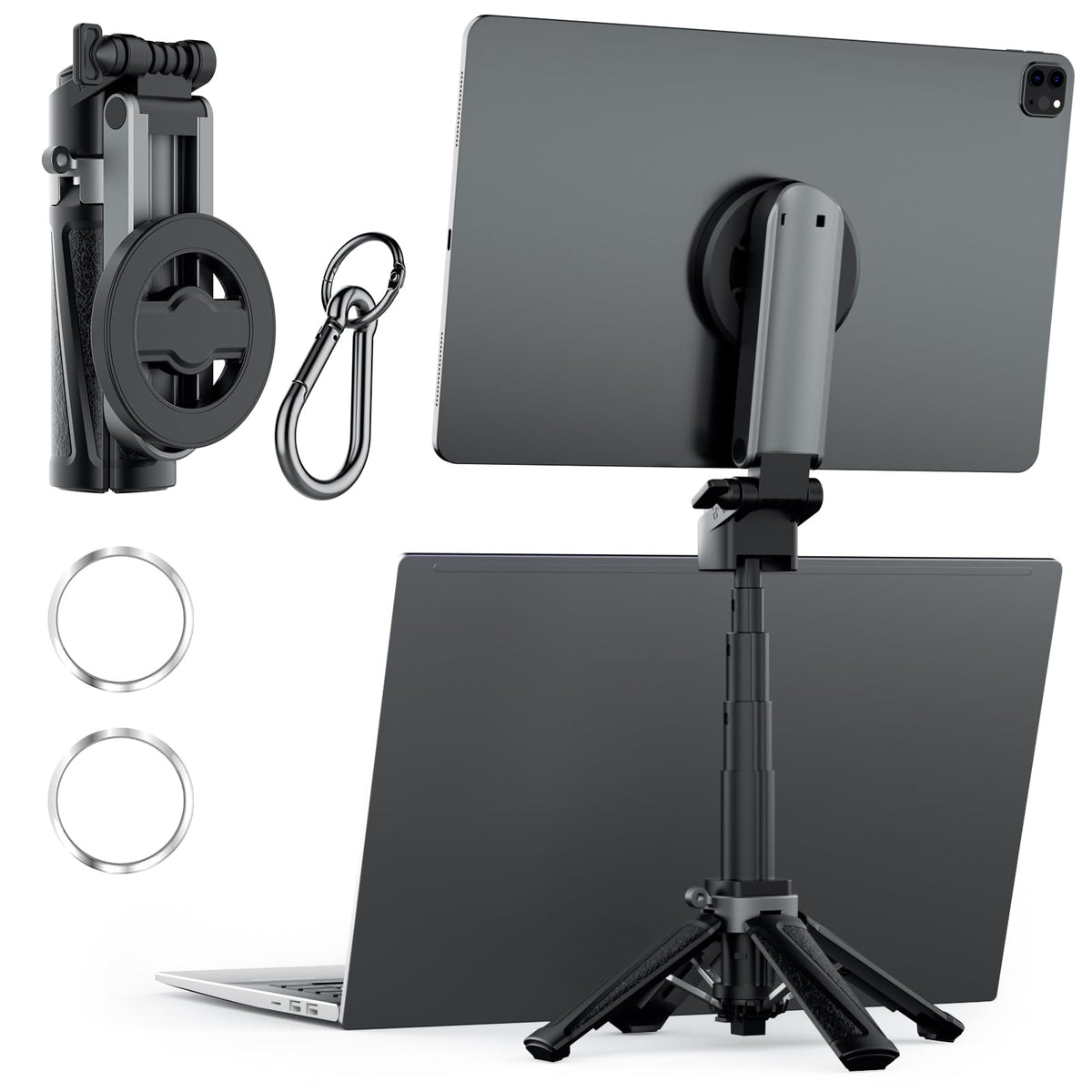 Portable Travel Monitor Stand Magnetic Height Adjustable - ALAFLY Official Imagery - 1