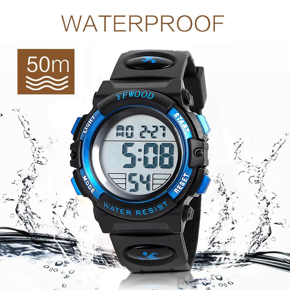 YFWOOD Kids Digital Watch for Boys 5-15, Waterproof Kids Watch Boys - View 6