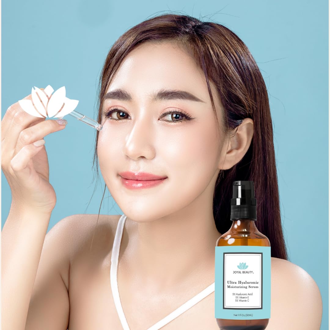 Ultra Hyaluronic Acid Serum for Face Skin 170 kDa with Vitamin C E Jojoba Oil - JOYAL BEAUTY Official Product View 5