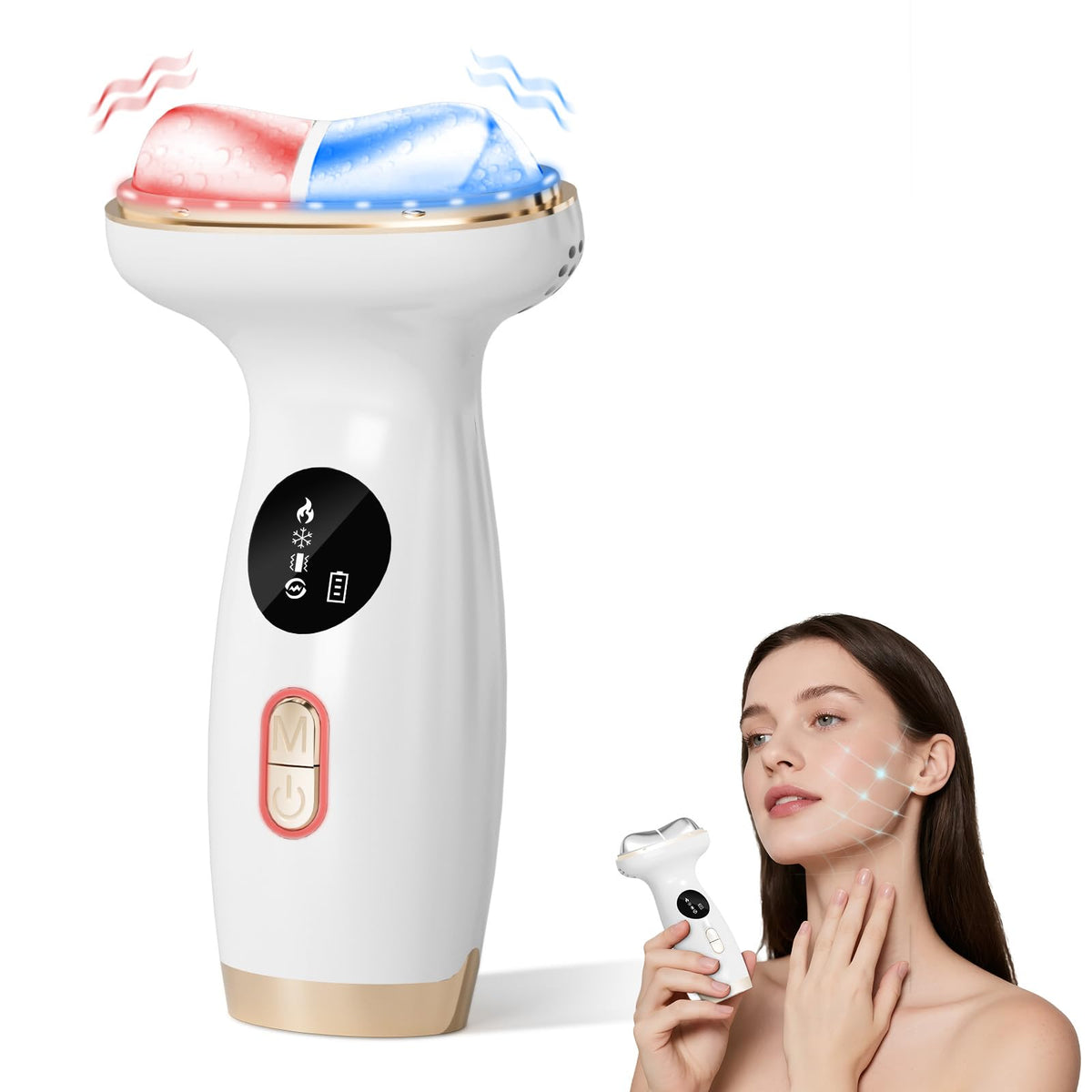 Red Light for Face Neck Beauty Massager 7 in 1 LED Gua Sha - Lifiora Official Imagery - 1