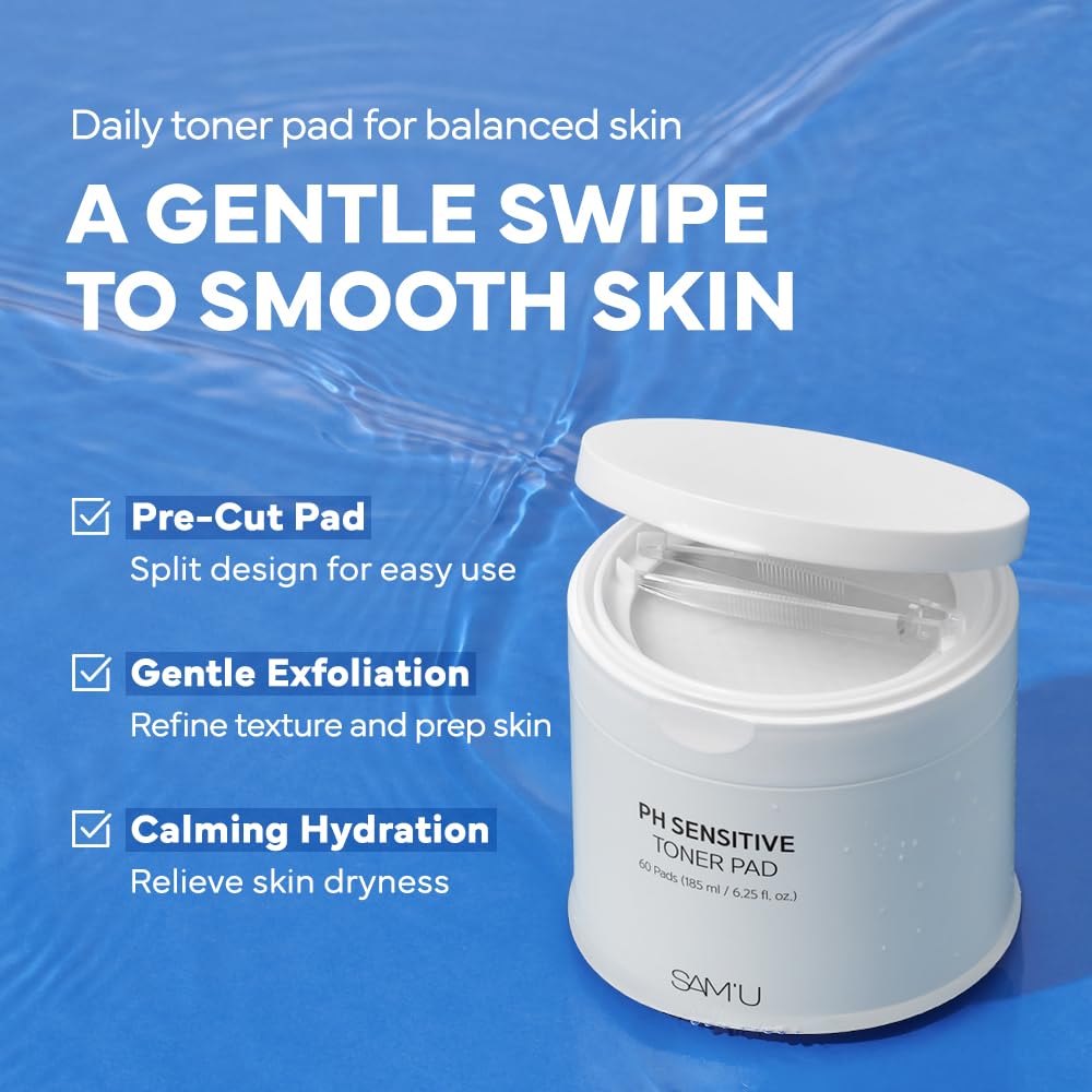 SAM U PH Sensitive Toner Pad Splitable Vegan Facial - SAM'U Official Imagery - 3
