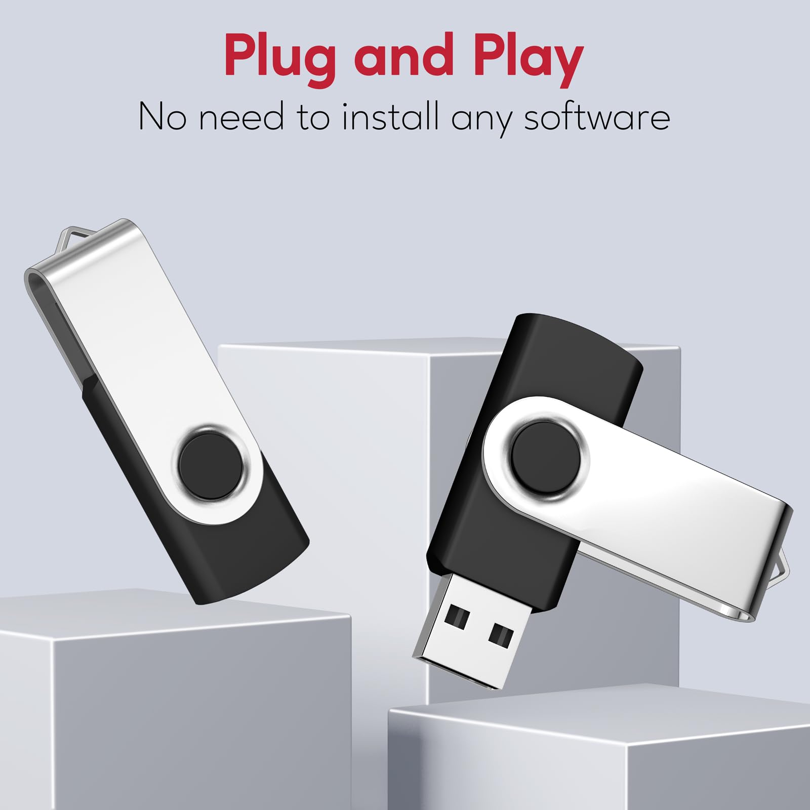 8GB USB Flash Drive 100 Pack, AreTop Premium USB2.0 Thumb Drives - AreTop Official Product View 2
