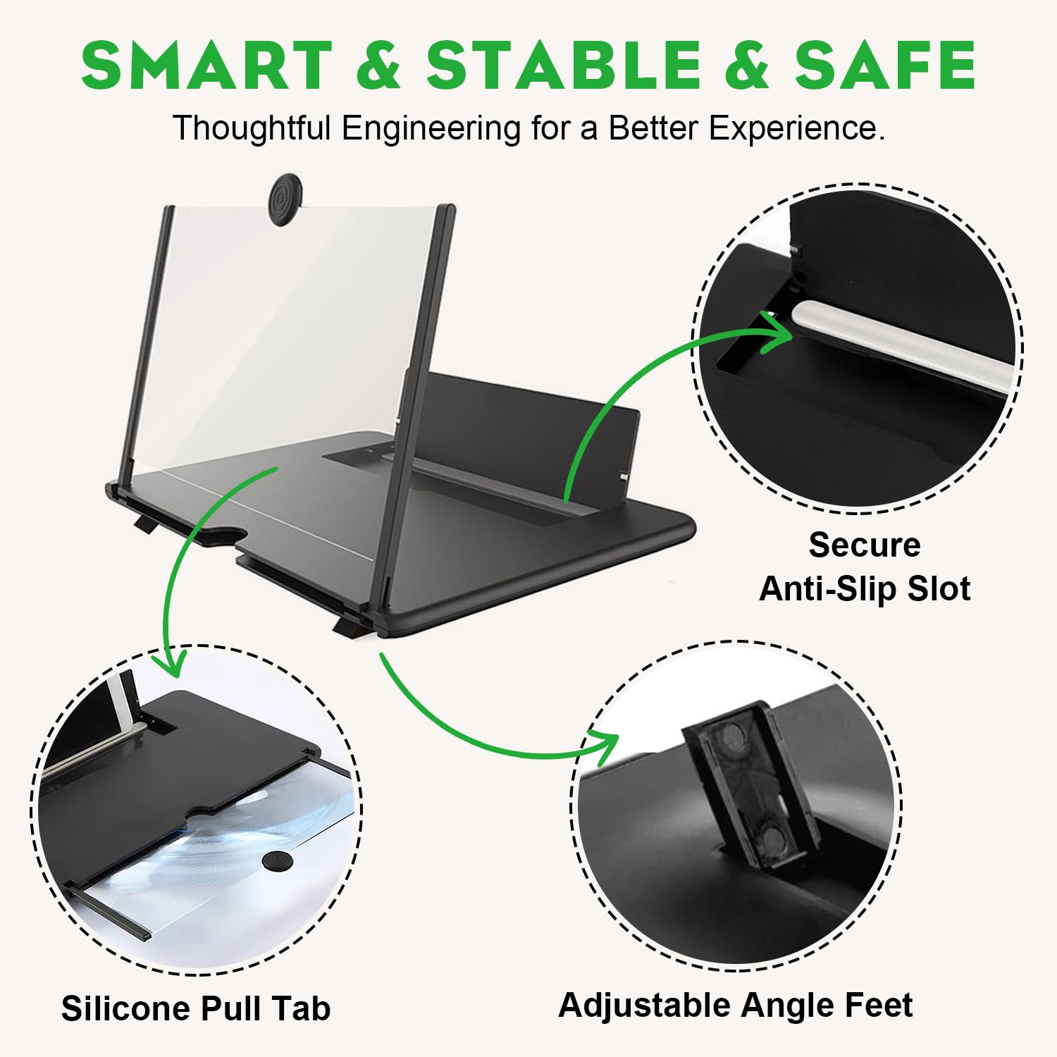 Deer Lady 14 Inch Smartphone Screen Magnifier 3D HD Foldable Amplifier - View 6