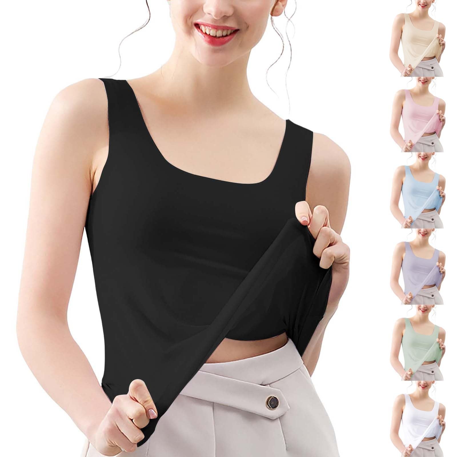 Tank Tops For Women 2025 Summer Ice Silk Camisole Tops Seamless Deep S - View 10