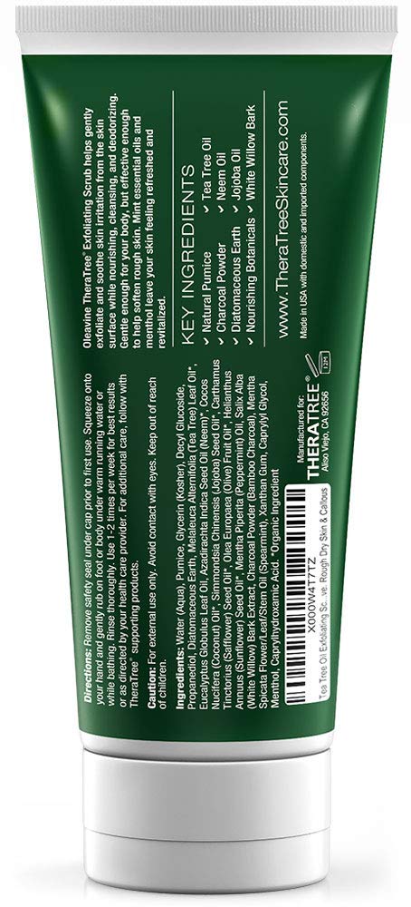 Oleavine TheraTree Tea Tree Oil Exfoliating Scrub, Pumice & Charcoal - Oleavine Official Product View 8