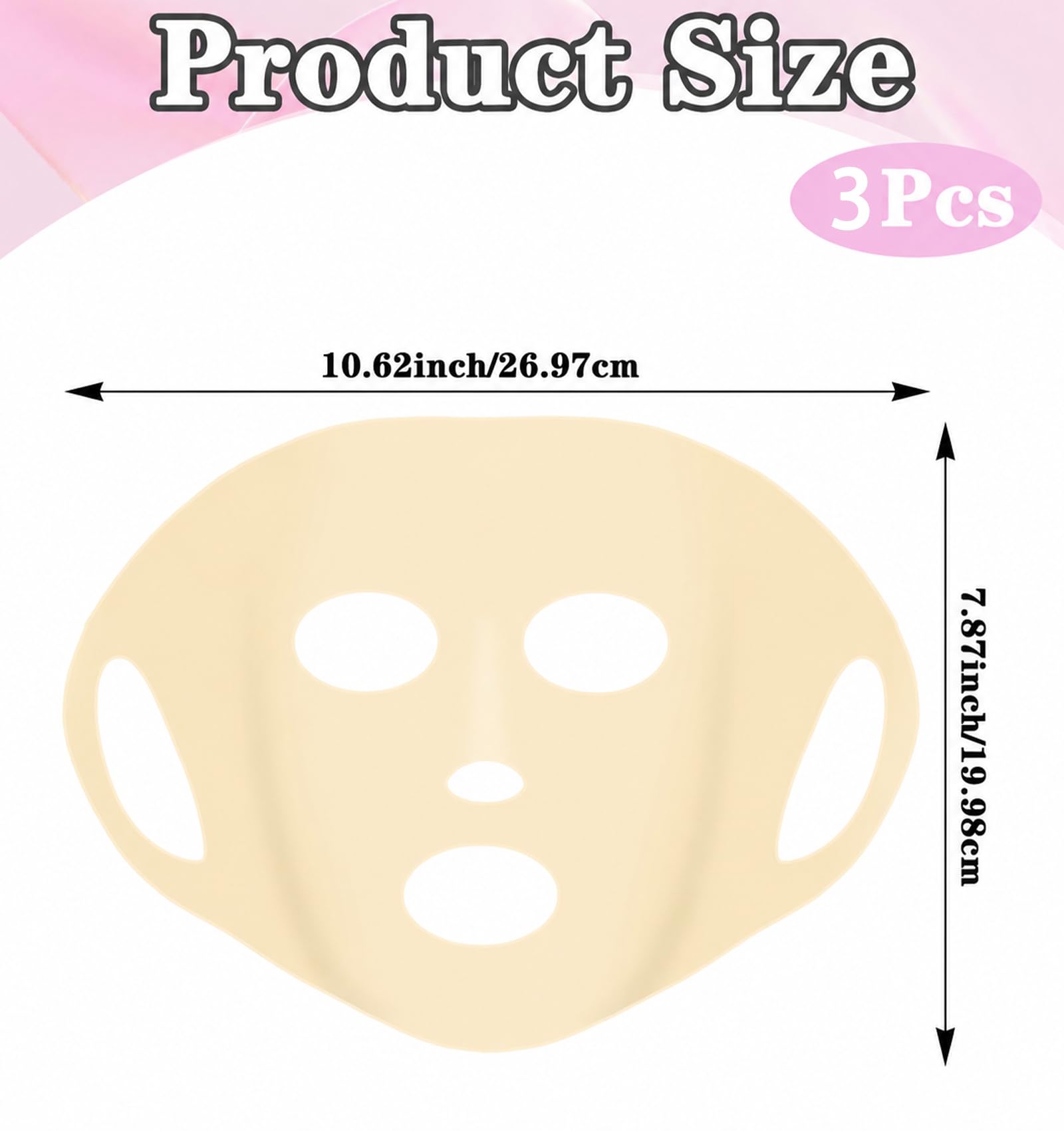 3 Pcs Reusable Silicone Face Mask, Sheet Mask Holder on Face - ValueBargain
