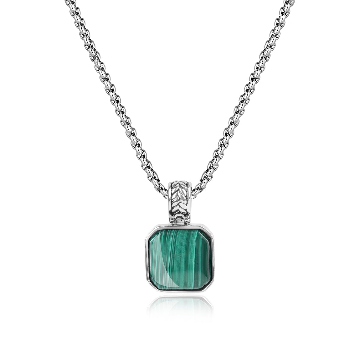 COAI Stainless Steel Pendant Necklace Gemstone Necklace for - COAI Official Imagery - 1