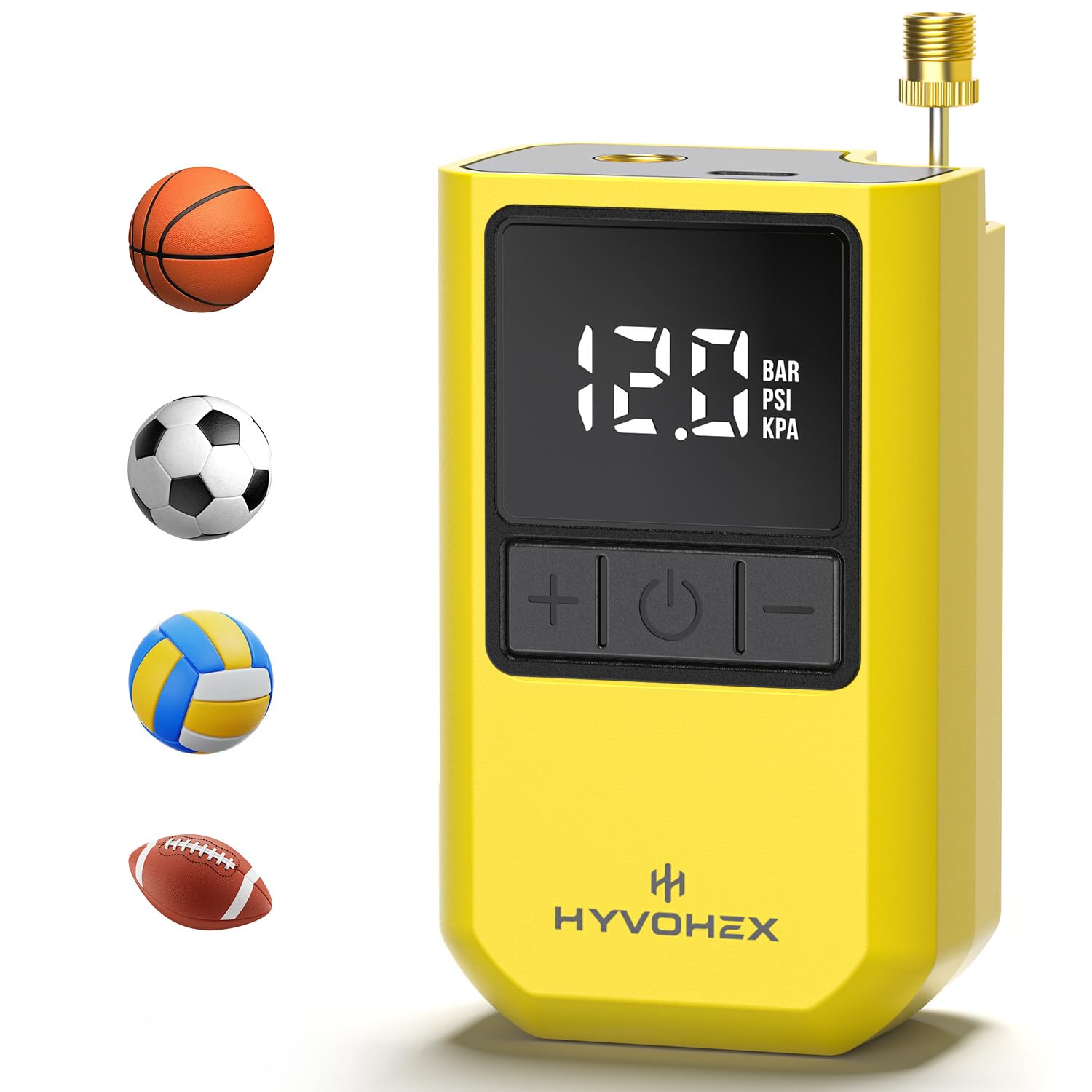 HYVOHEX Ball Pump for Sports Balls, Portable Electric Basketball Pump - View 1