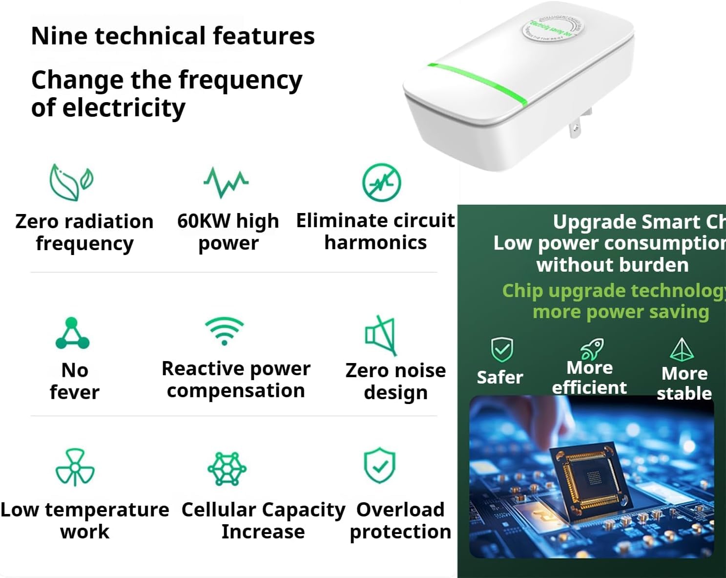 4PC Electricity Saving Box, Energy Saving Device Smart, Save Plug - Generic Official Product View 5