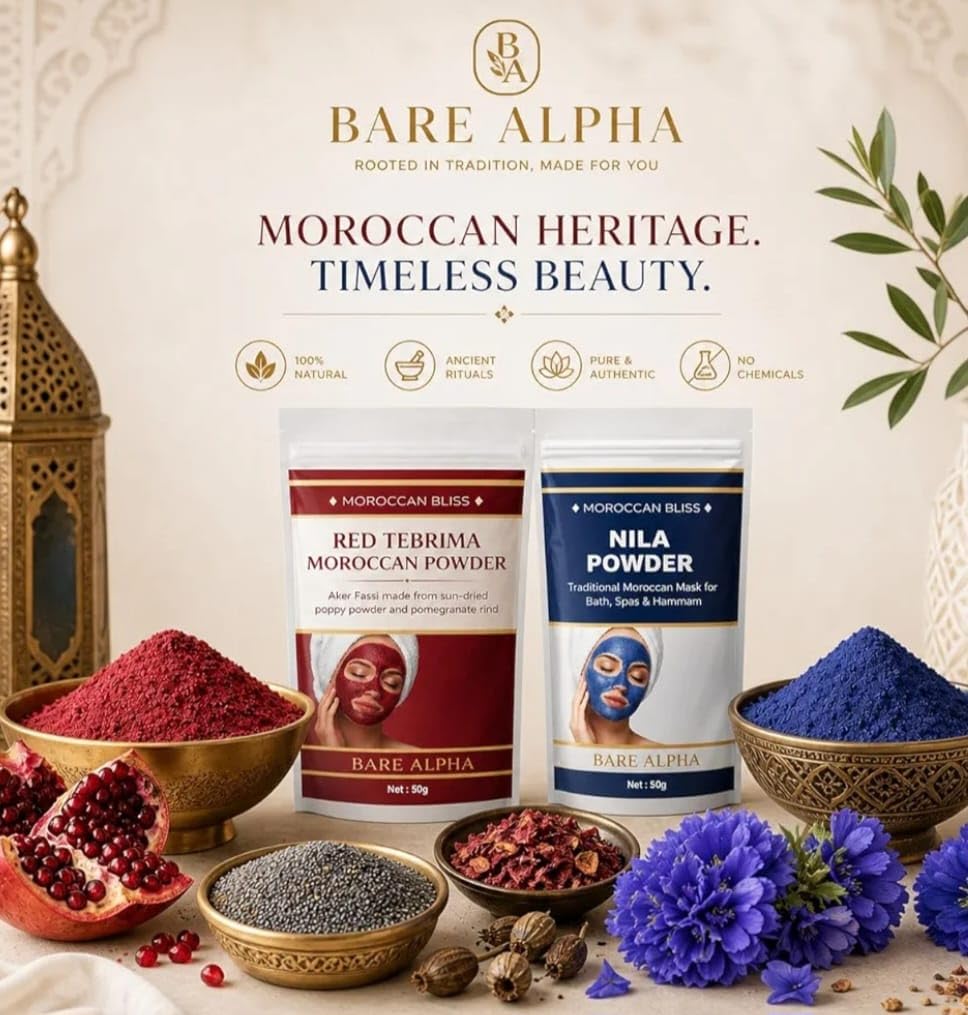 Moroccan Bliss Nila Powder and Red Tebrima Aker Fassi Powder Set 50G X2 - Generic Official Product View 5