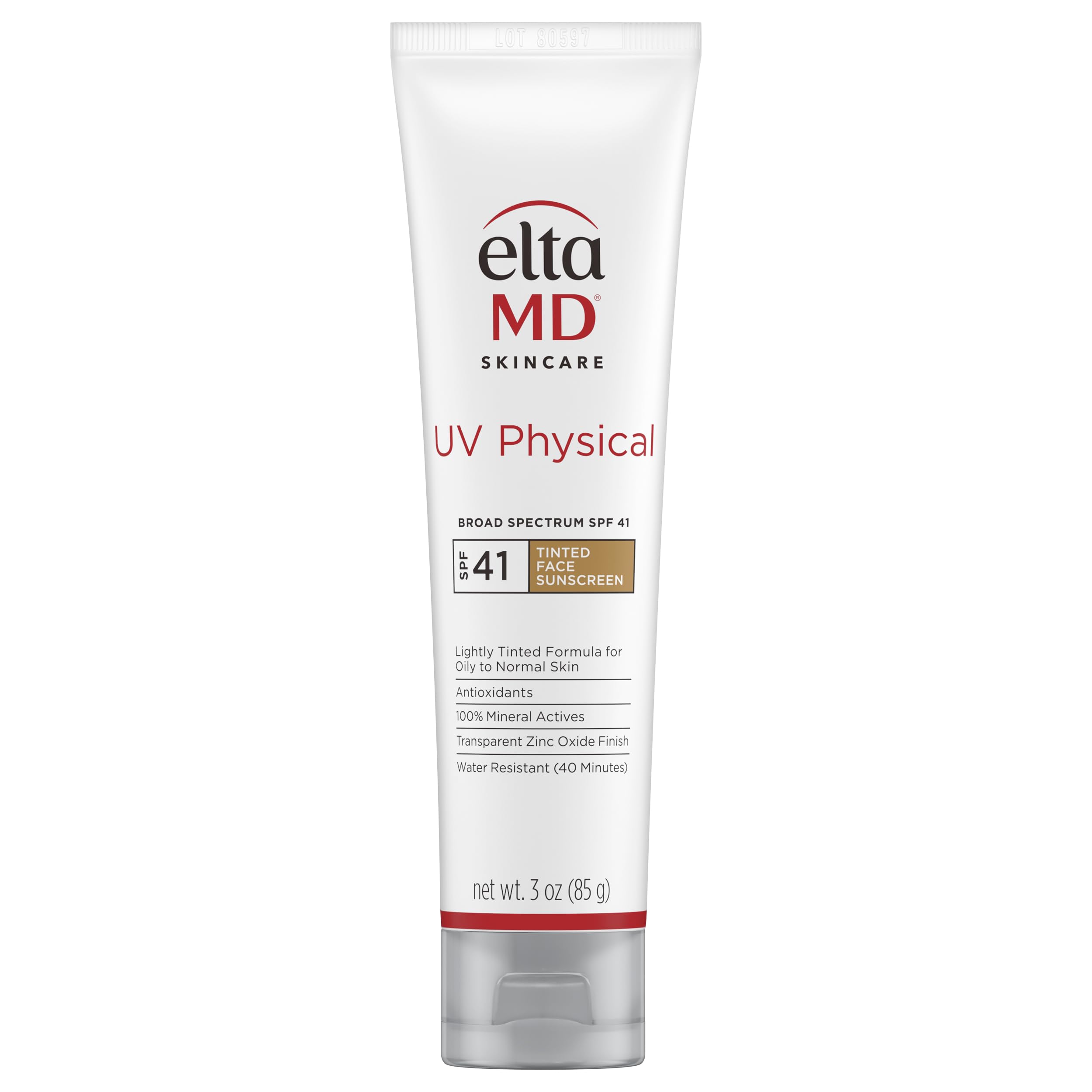 EltaMD UV Physical Tinted 100% Mineral Face Sunscreen, SPF 40 - Product Imagery