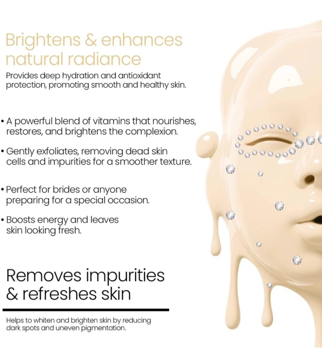 TIK TOK Viral Dimond sking whitining Bio Collagen Peel Off Jelly Facia - View 5